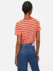 Cotton Slub Stripe Tee | Red sold by Jigsaw