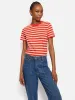 Cotton Slub Stripe Tee | Red sold by Jigsaw