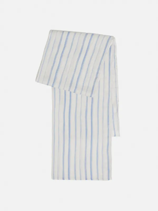 French Linen Stripe Scarf | Blue sold by Jigsaw