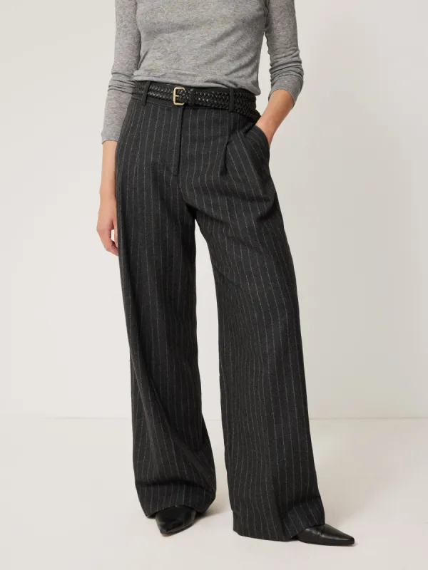 Italian Wool Kemp Pinstripe Trouser | Grey sold by Jigsaw