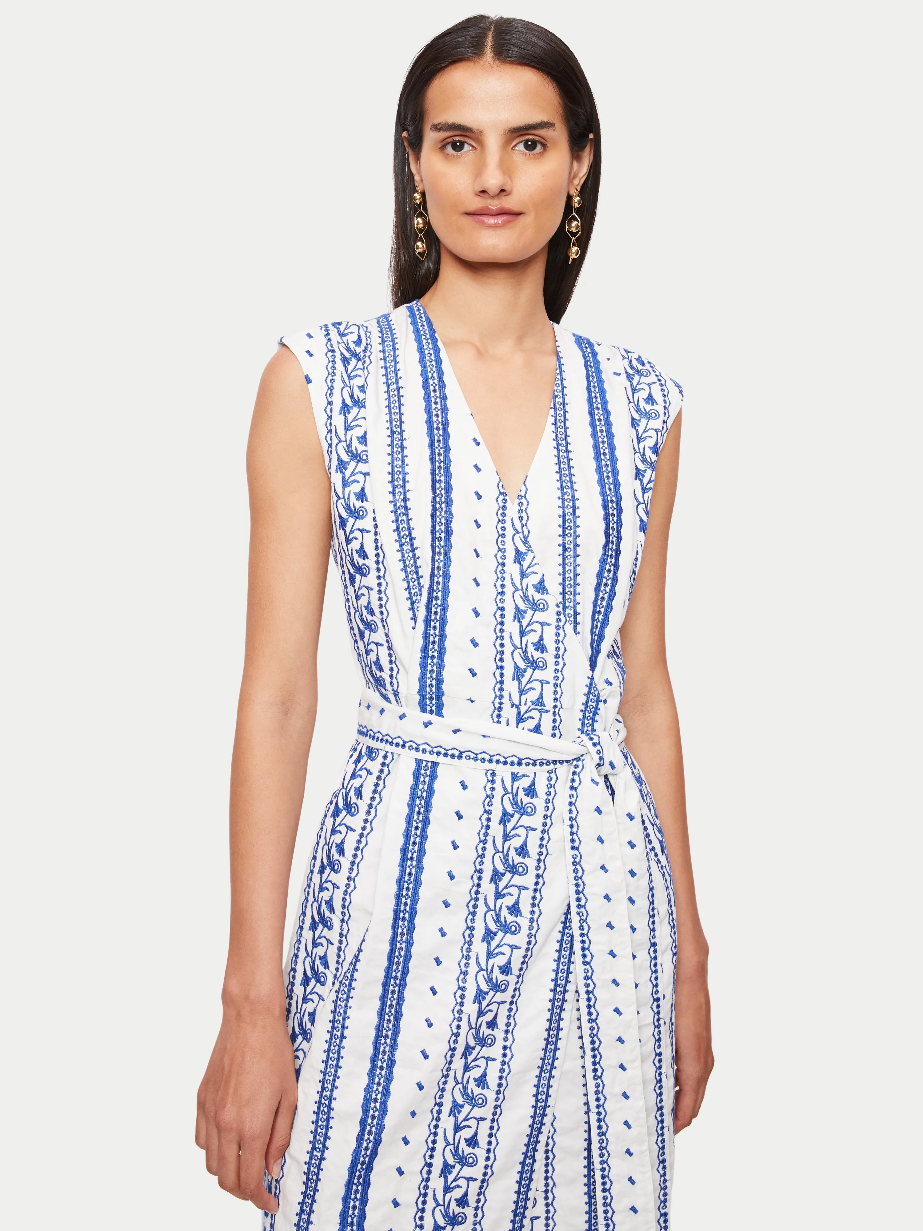 Embroidered Wrap Dress | Blue sold by Jigsaw product image thumbnail 2