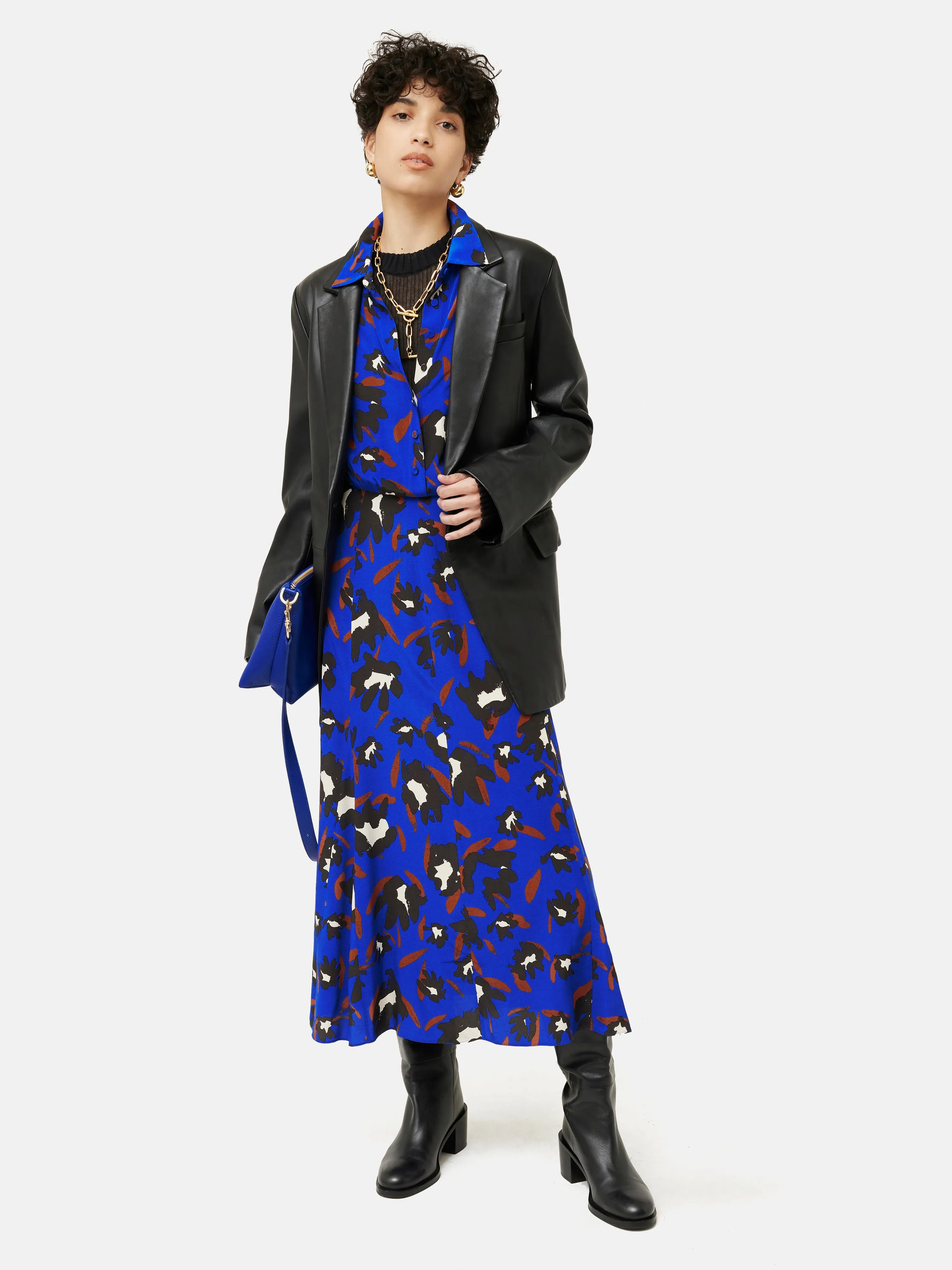Wildcat Shirt Dress | Blue sold by Jigsaw product image thumbnail 4