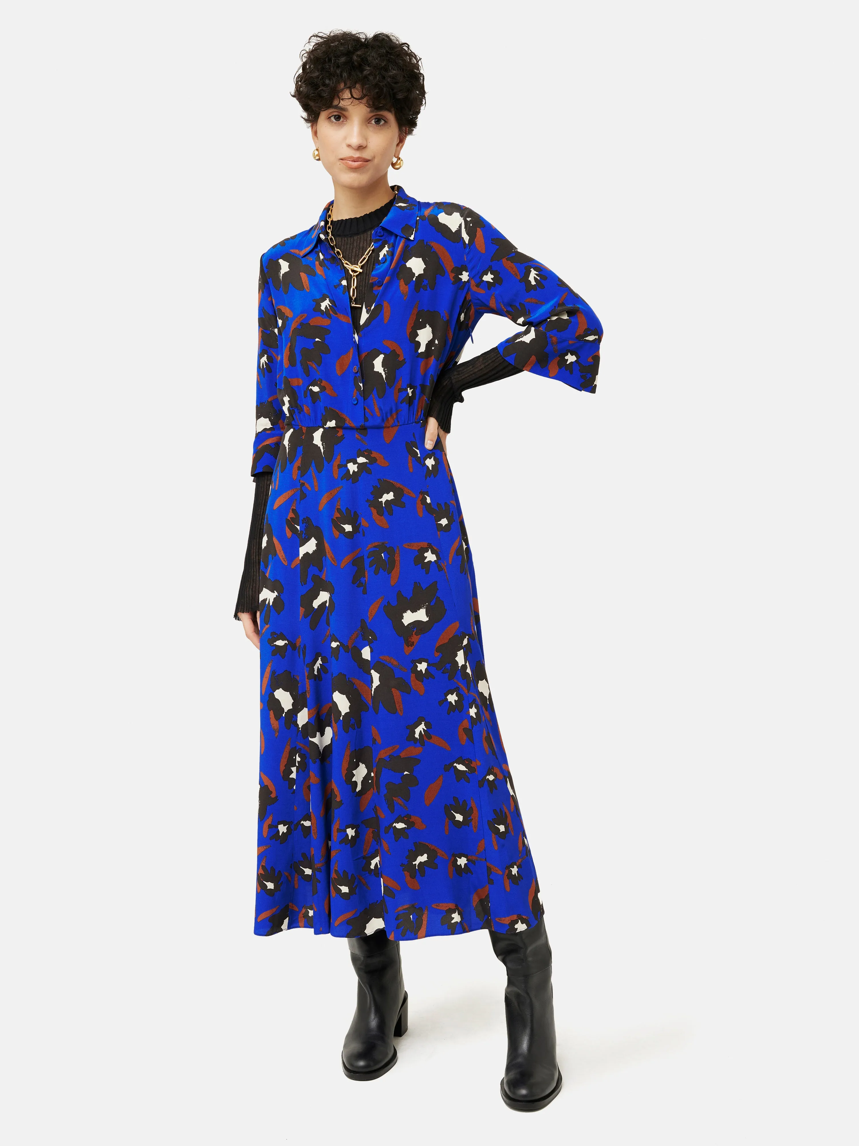 Wildcat Shirt Dress | Blue sold by Jigsaw product image thumbnail 5