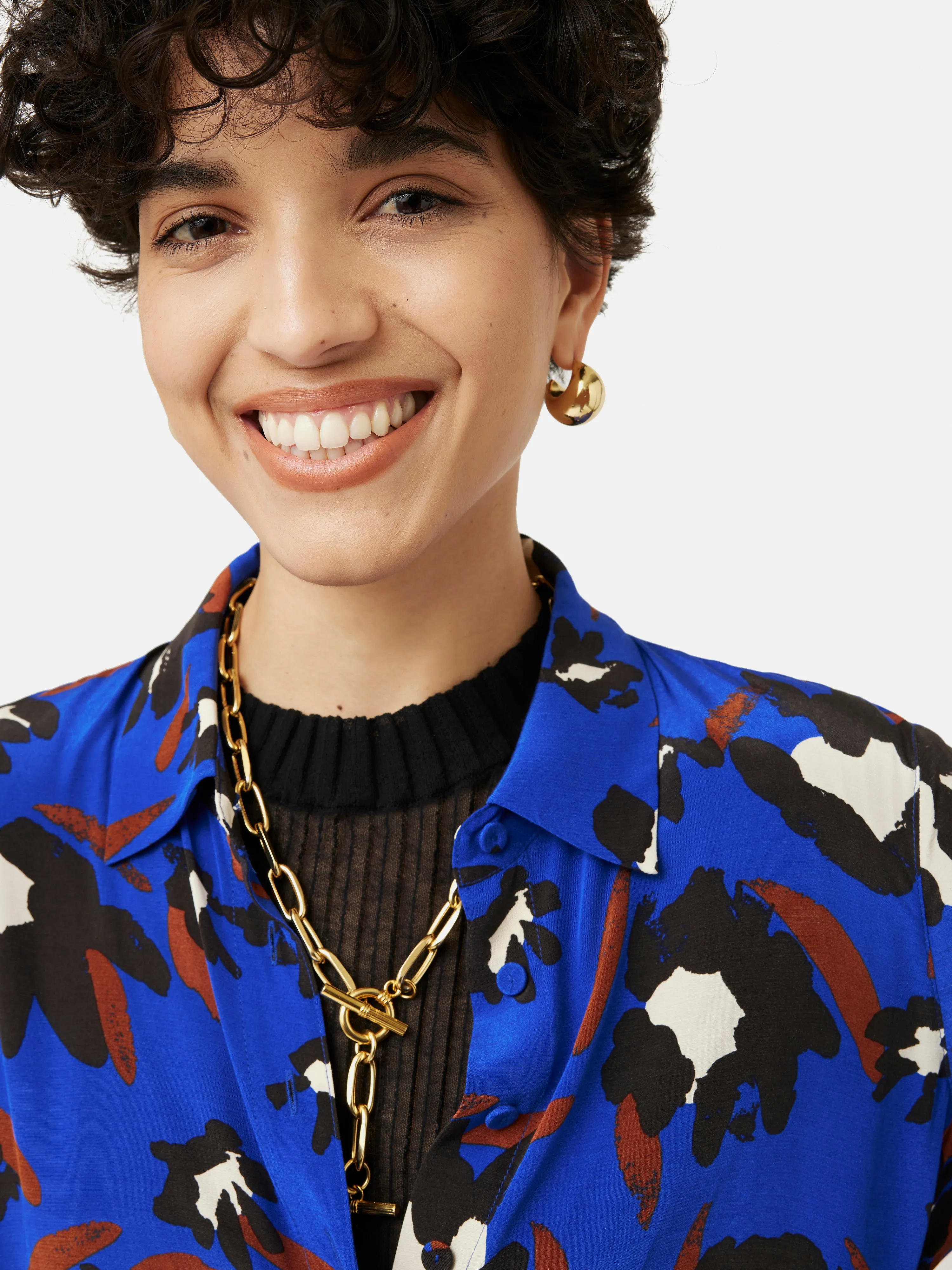 Wildcat Shirt Dress | Blue sold by Jigsaw product image thumbnail 3