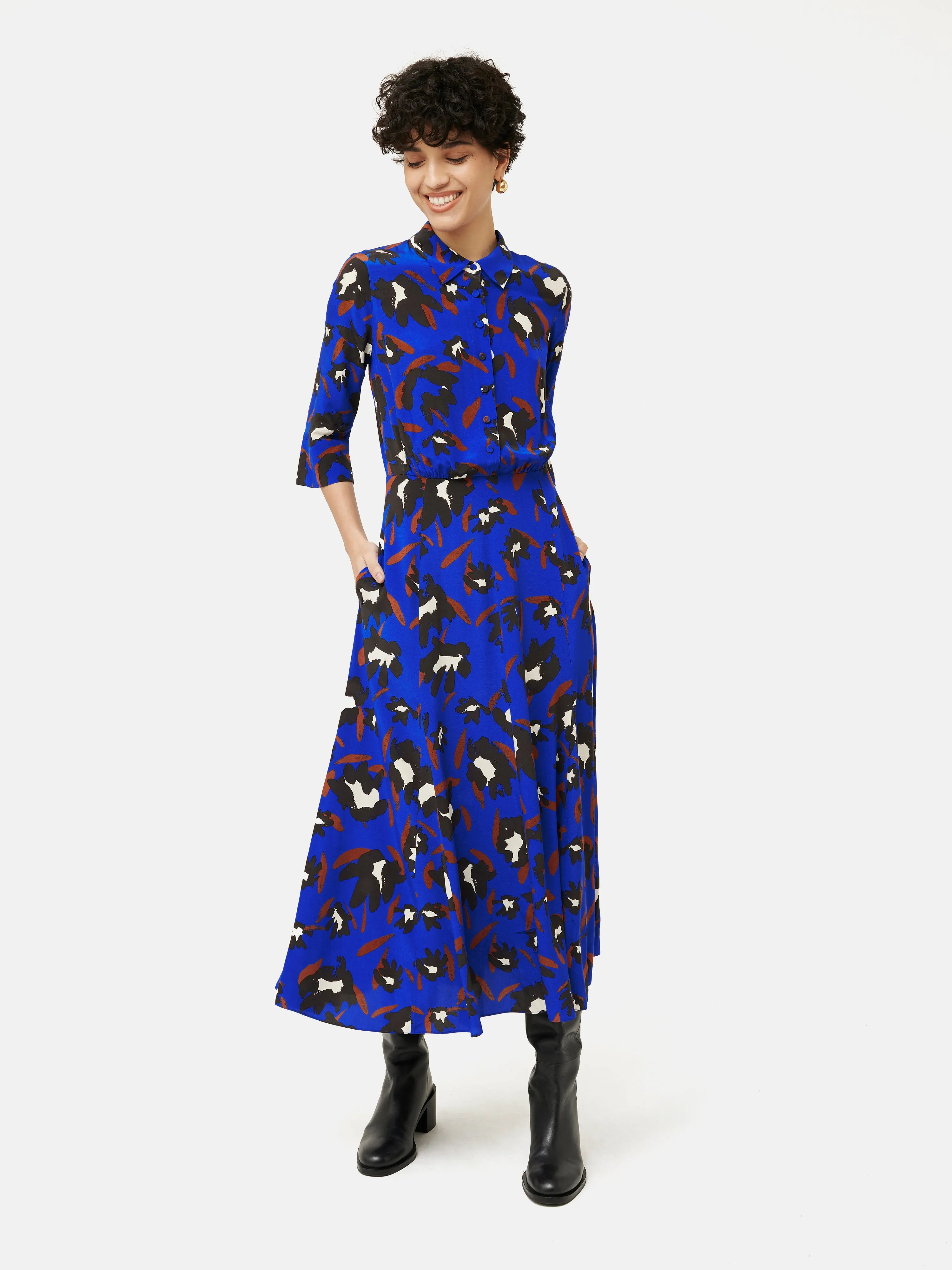 Wildcat Shirt Dress | Blue sold by Jigsaw product image thumbnail 2