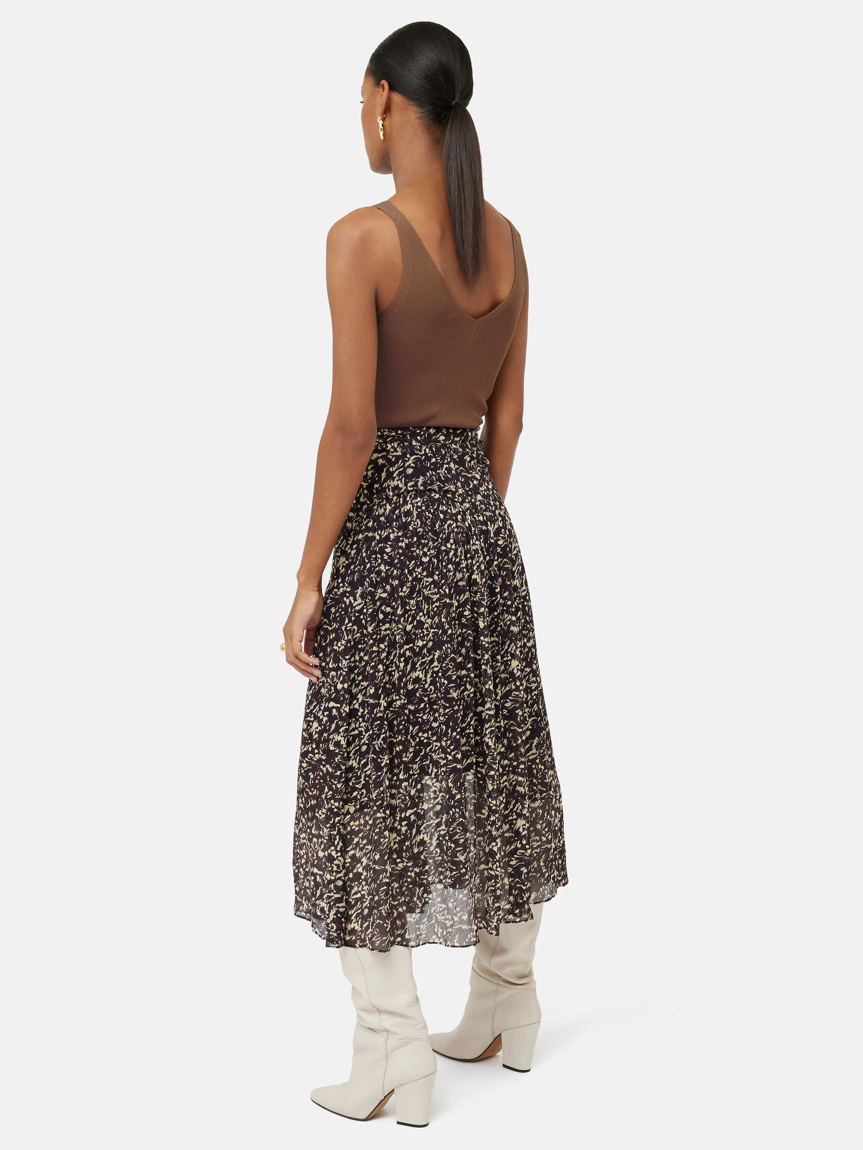 Ribbed Knit Tank Top | Brown sold by Jigsaw product image thumbnail 5