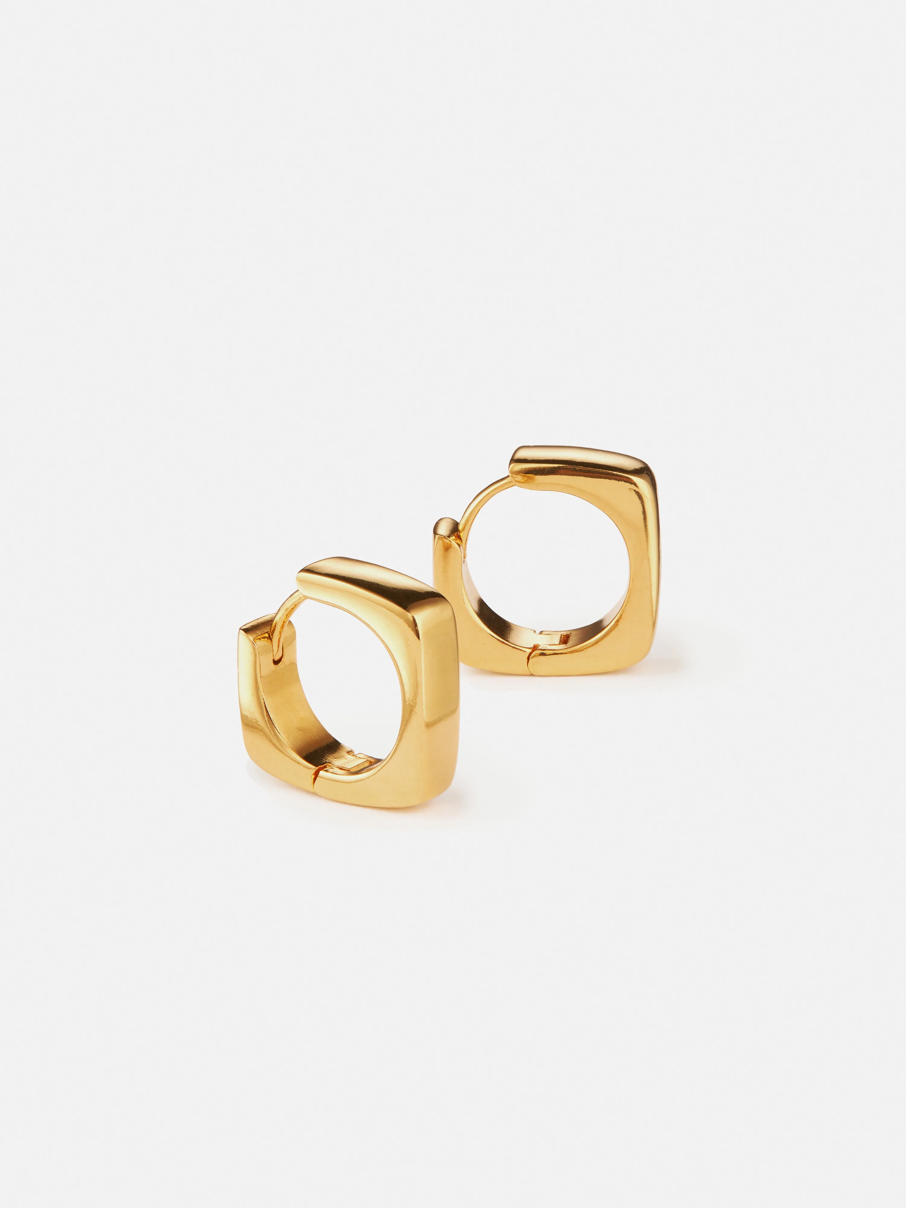 Chunky Square Hoop Earring | Gold sold by Jigsaw