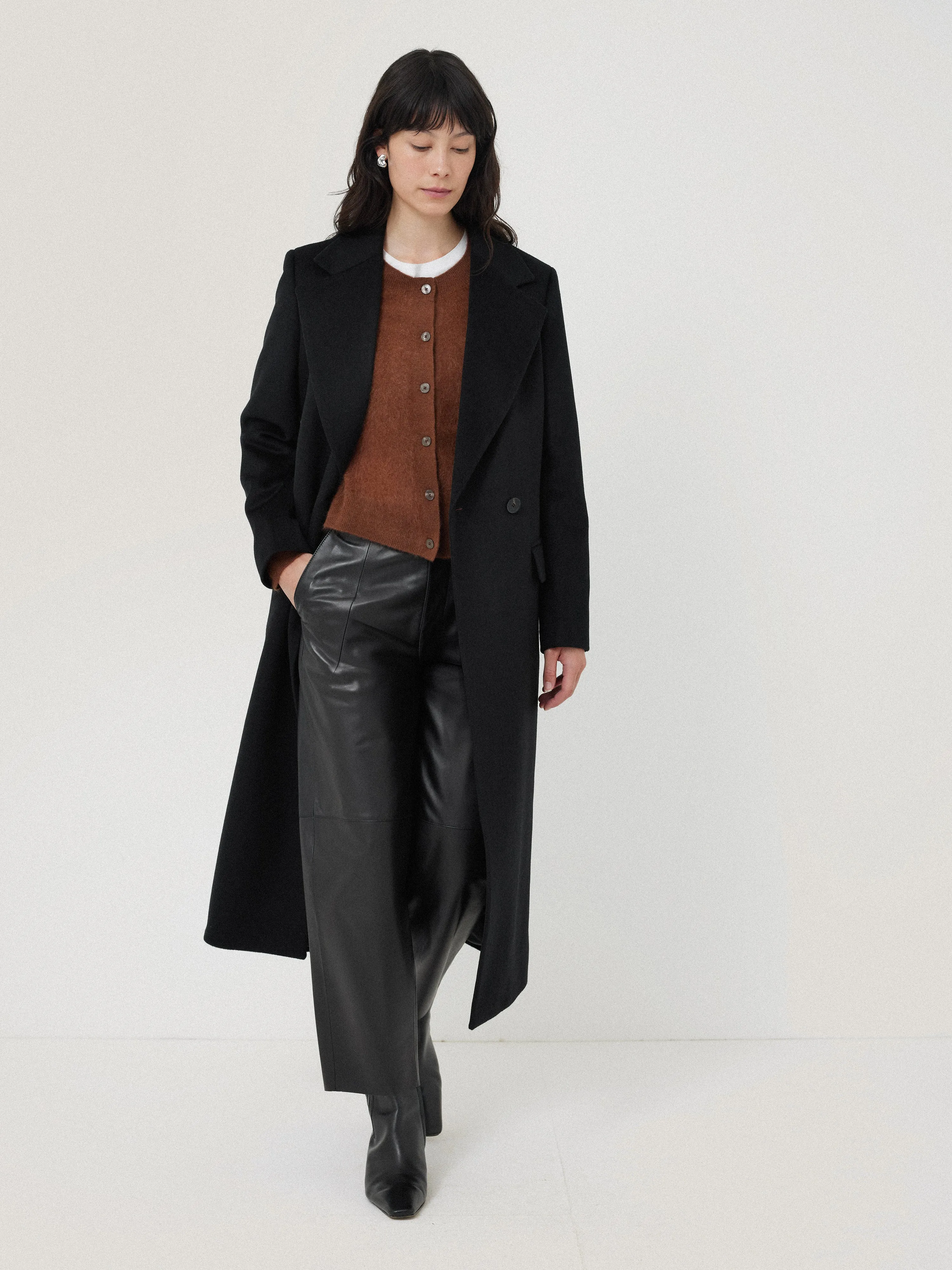 Wool Maxi City Coat | Black sold by Jigsaw product image thumbnail 5
