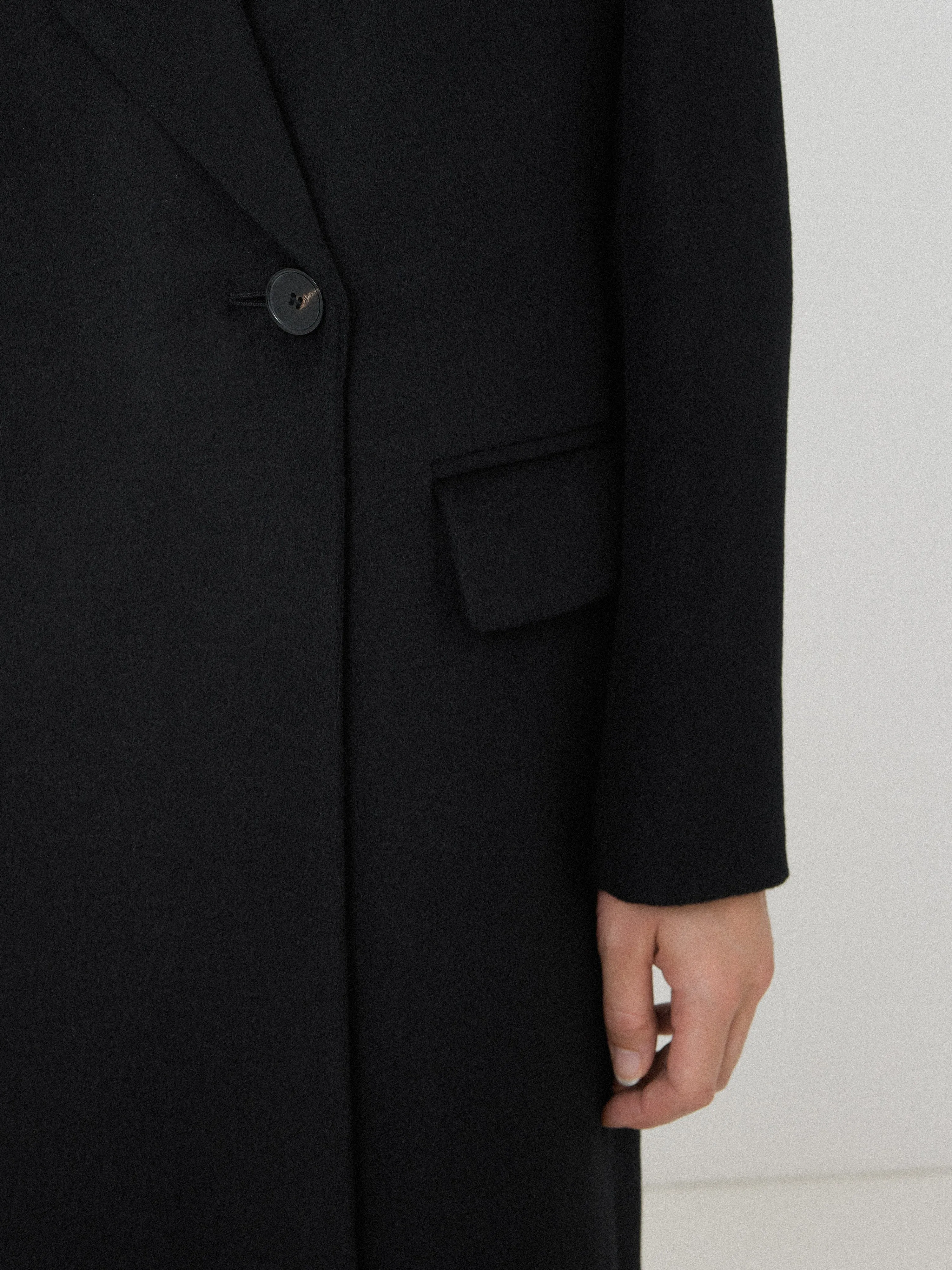 Wool Maxi City Coat | Black sold by Jigsaw product image thumbnail 3