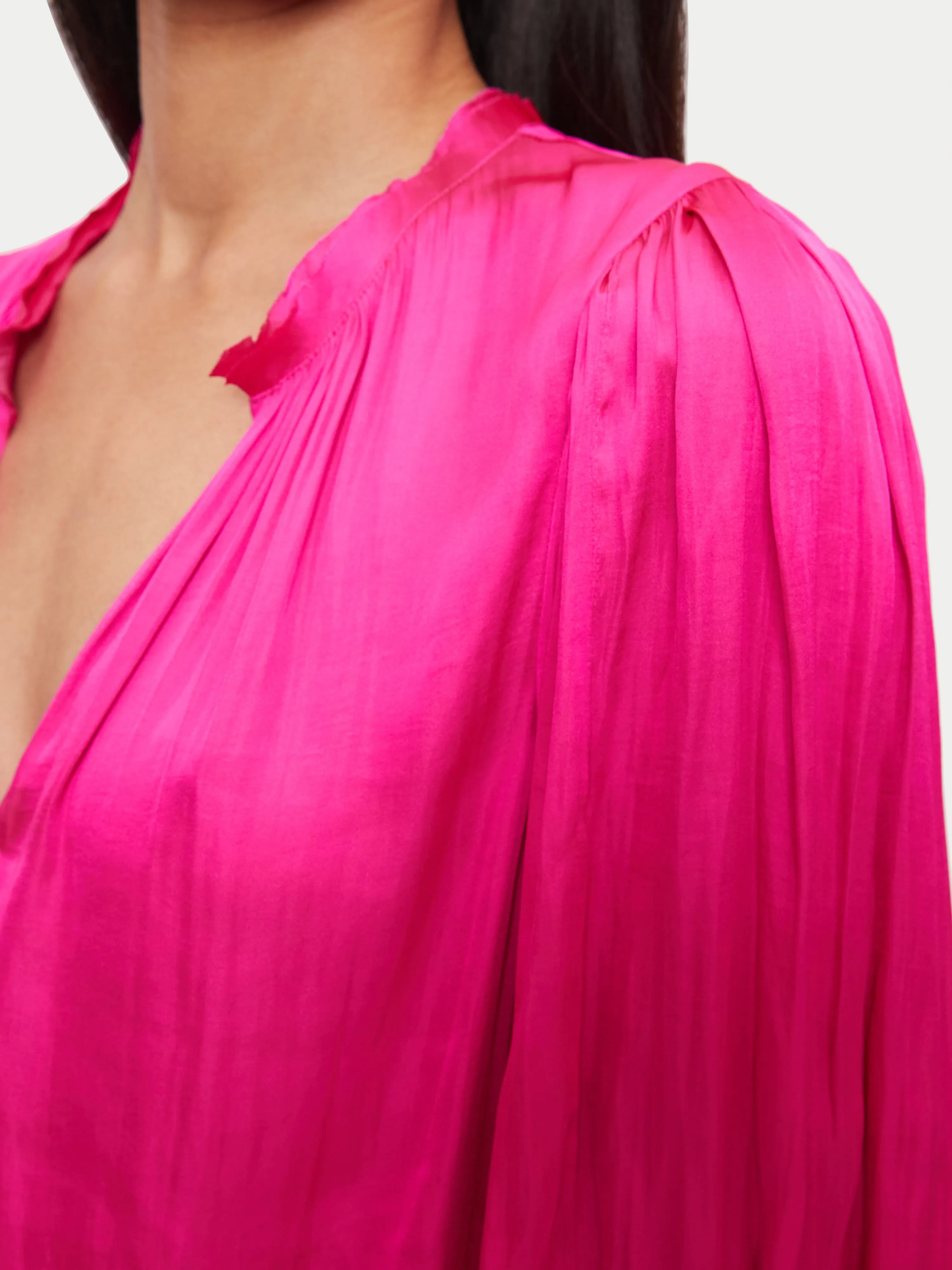 Cecily Satin Drape Top | Pink sold by Jigsaw product image thumbnail 3