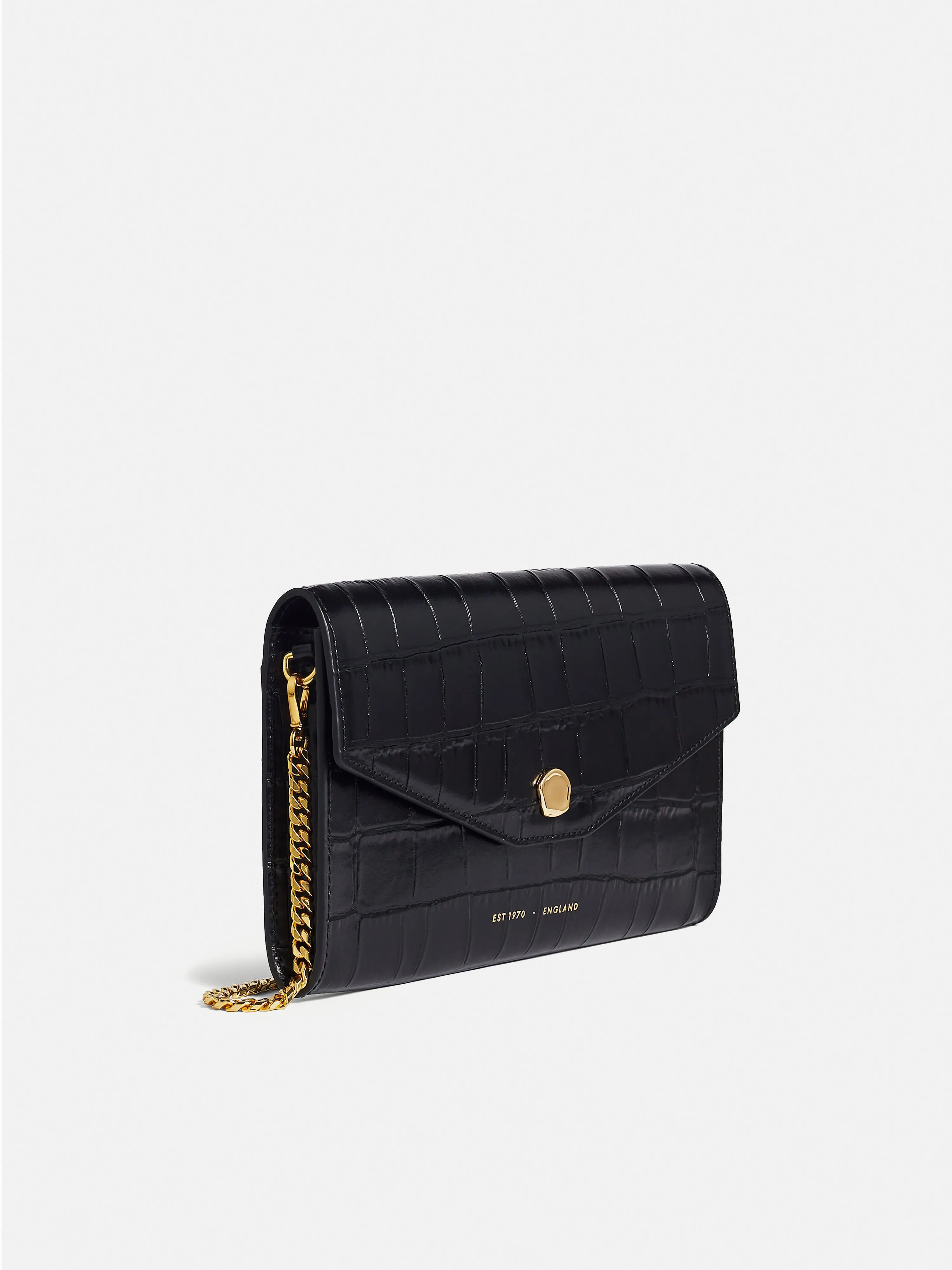 Megan Croc Leather Crossbody | Black sold by Jigsaw product image thumbnail 4
