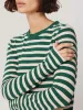 Cotton Slub Stripe Long Sleeve Tee | Green sold by Jigsaw