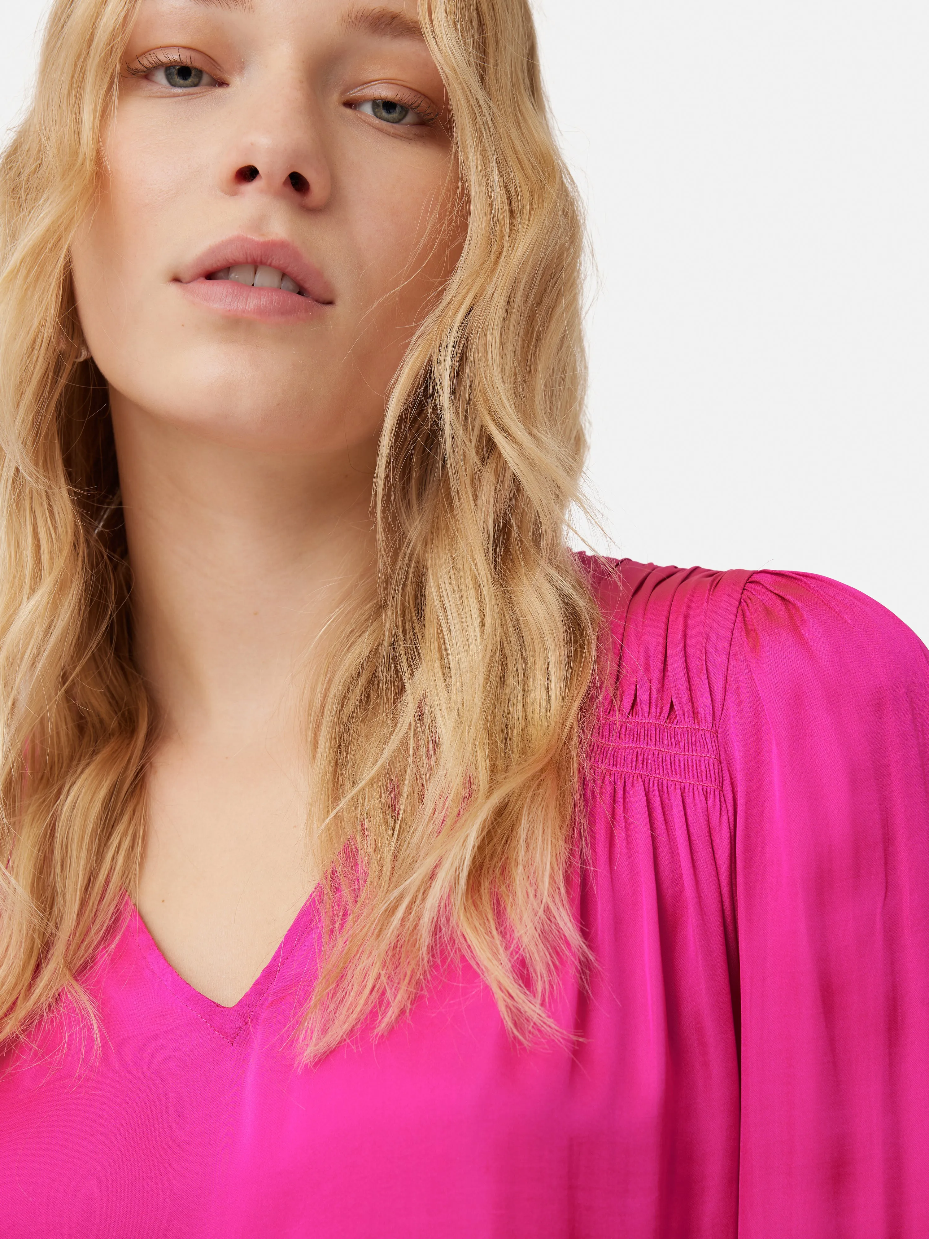 Recycled Satin Long Sleeve Top | Pink sold by Jigsaw product image thumbnail 3