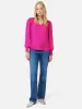 Recycled Satin Long Sleeve Top | Pink sold by Jigsaw