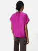 Silk Habotai V Neck Top | Pink sold by Jigsaw