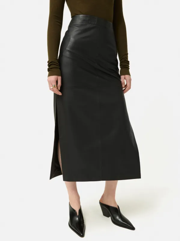 Leather Maxi Skirt | Black sold by Jigsaw