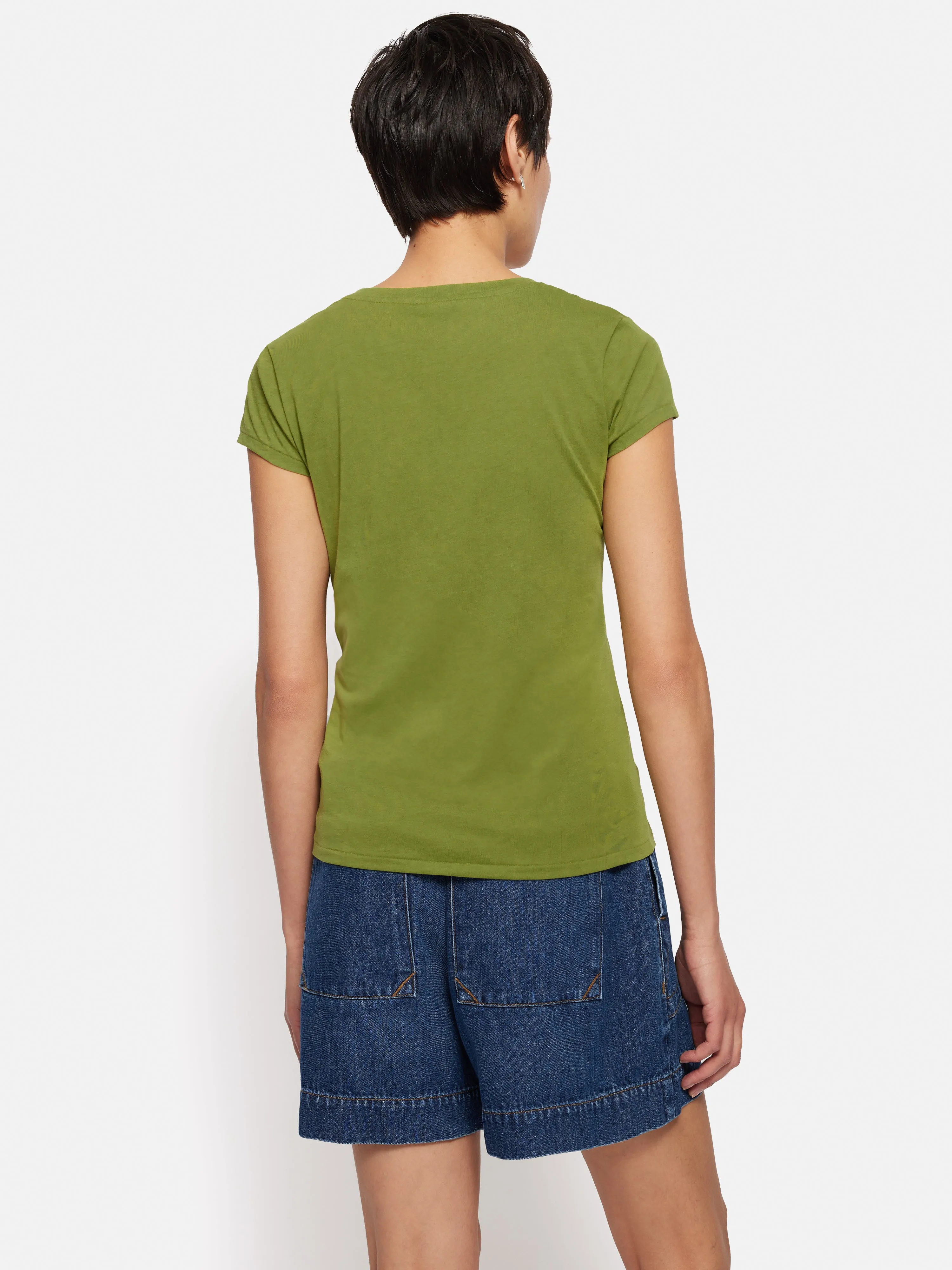 Supima Cotton Scoop Neck Tee | Yucca Green sold by Jigsaw product image thumbnail 4