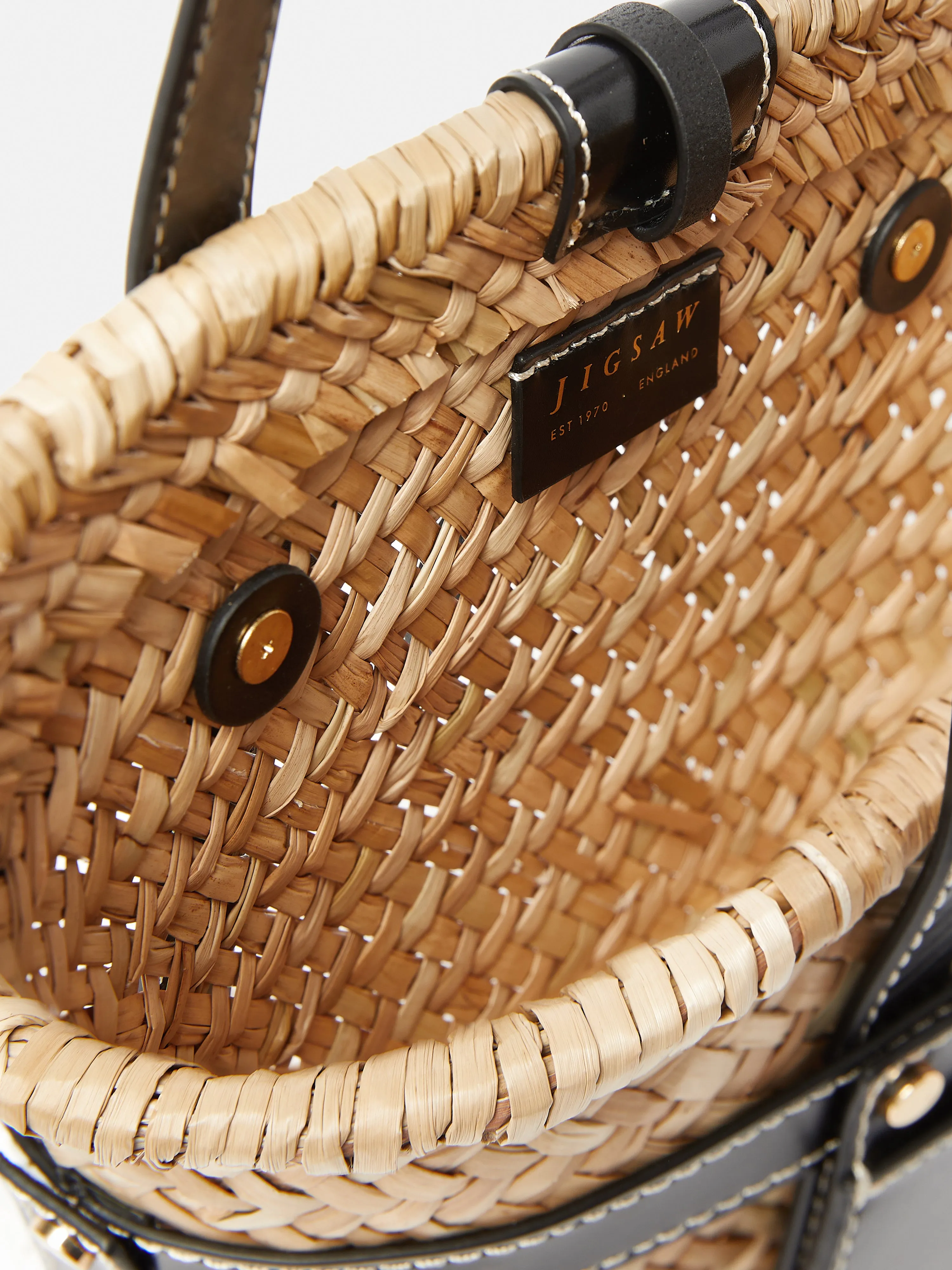 Mini Broadwell Straw Bag | Black sold by Jigsaw product image thumbnail 4