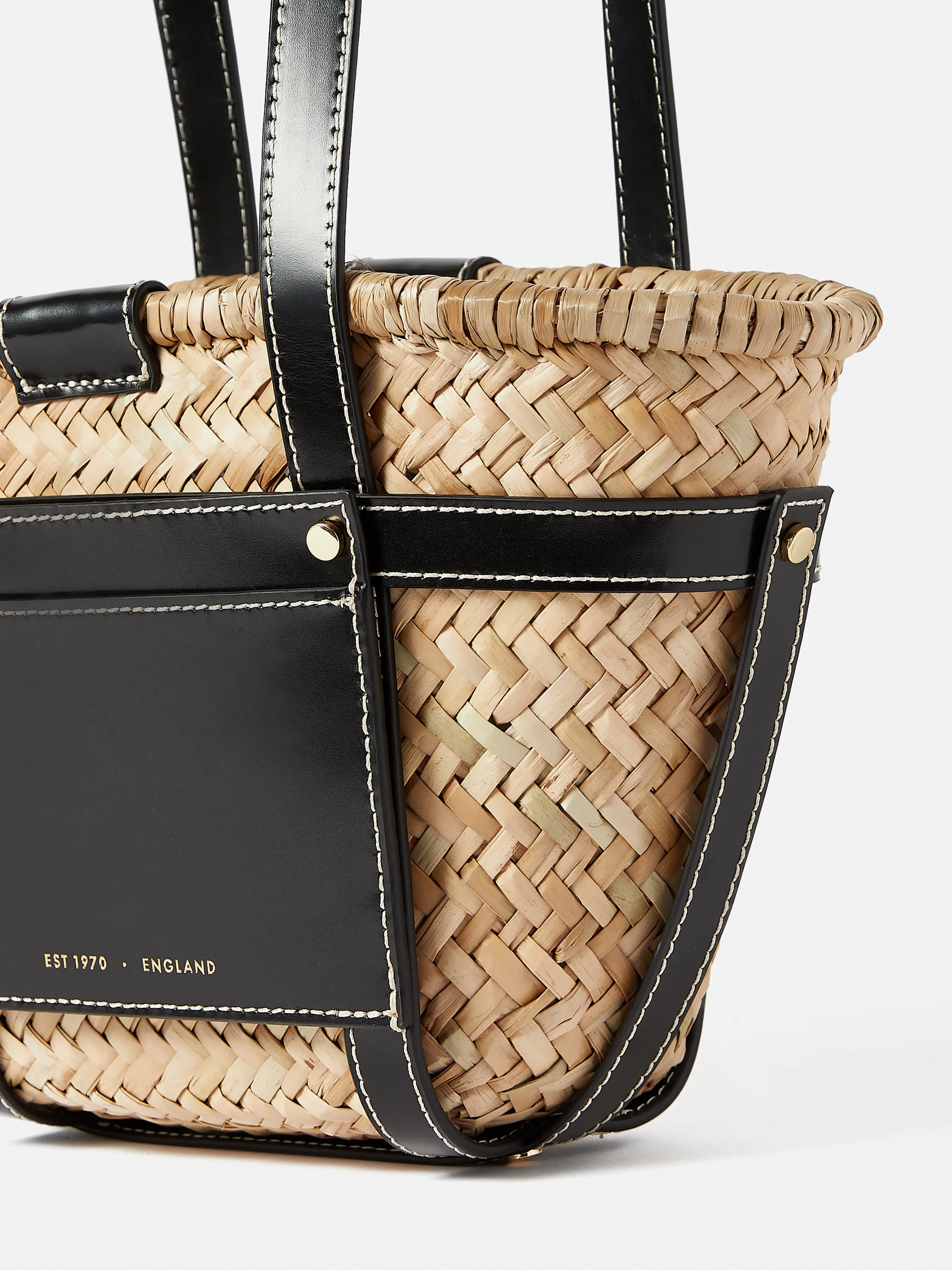 Mini Broadwell Straw Bag | Black sold by Jigsaw product image thumbnail 2