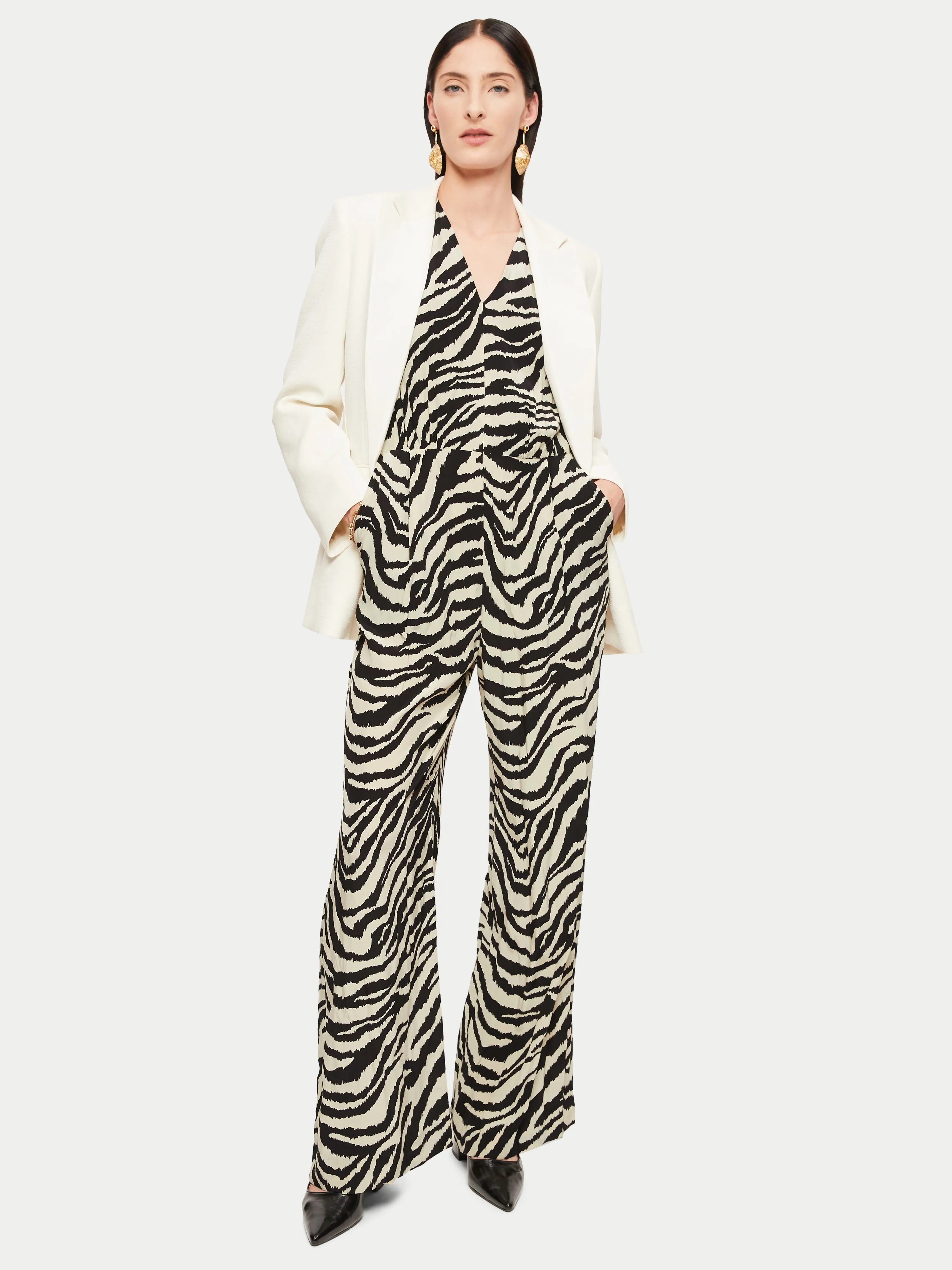 Zebra Jumpsuit | Black sold by Jigsaw product image thumbnail 3