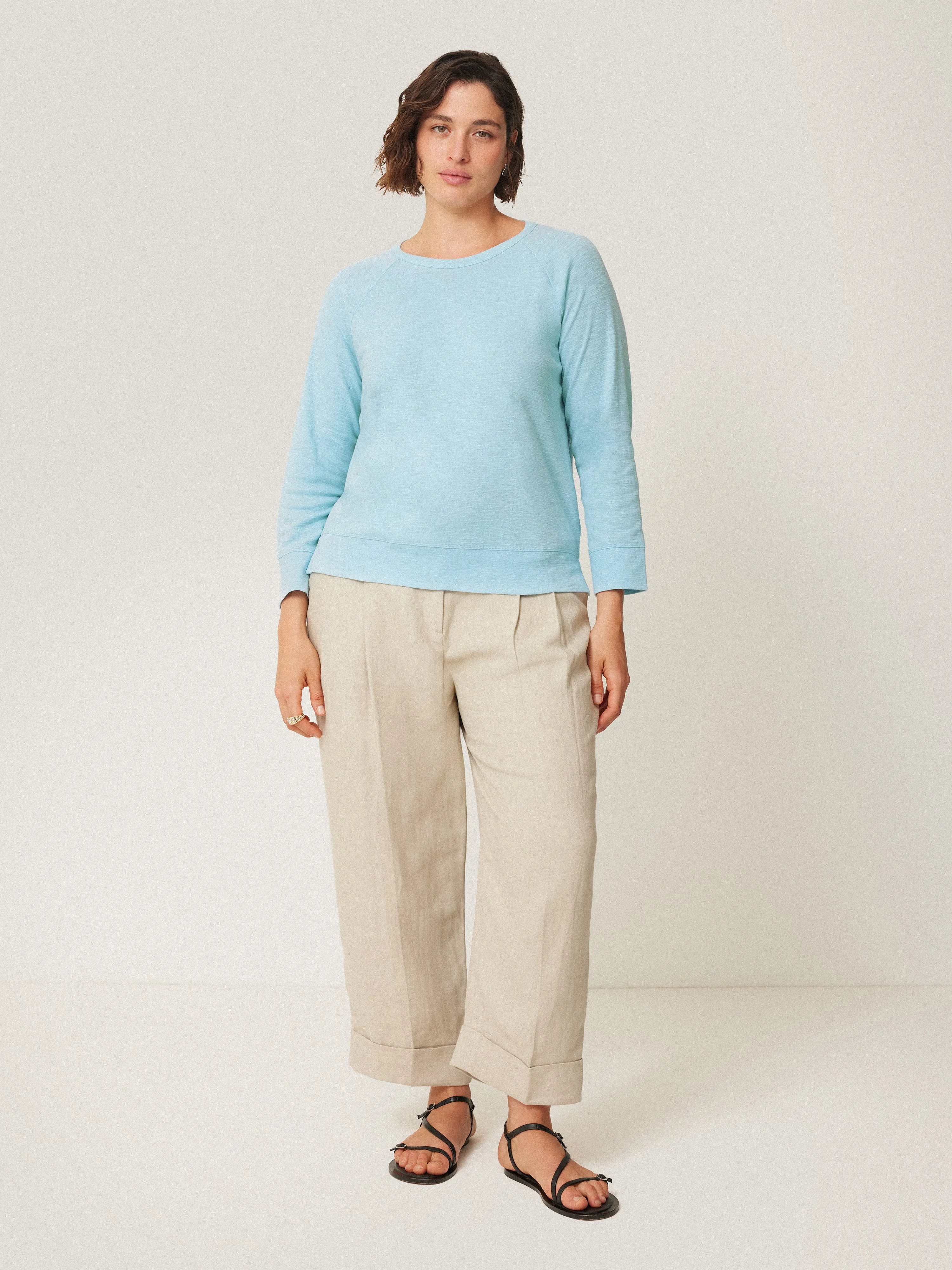 Cotton Luxe Raglan Tee | Cool Blue sold by Jigsaw product image thumbnail 4