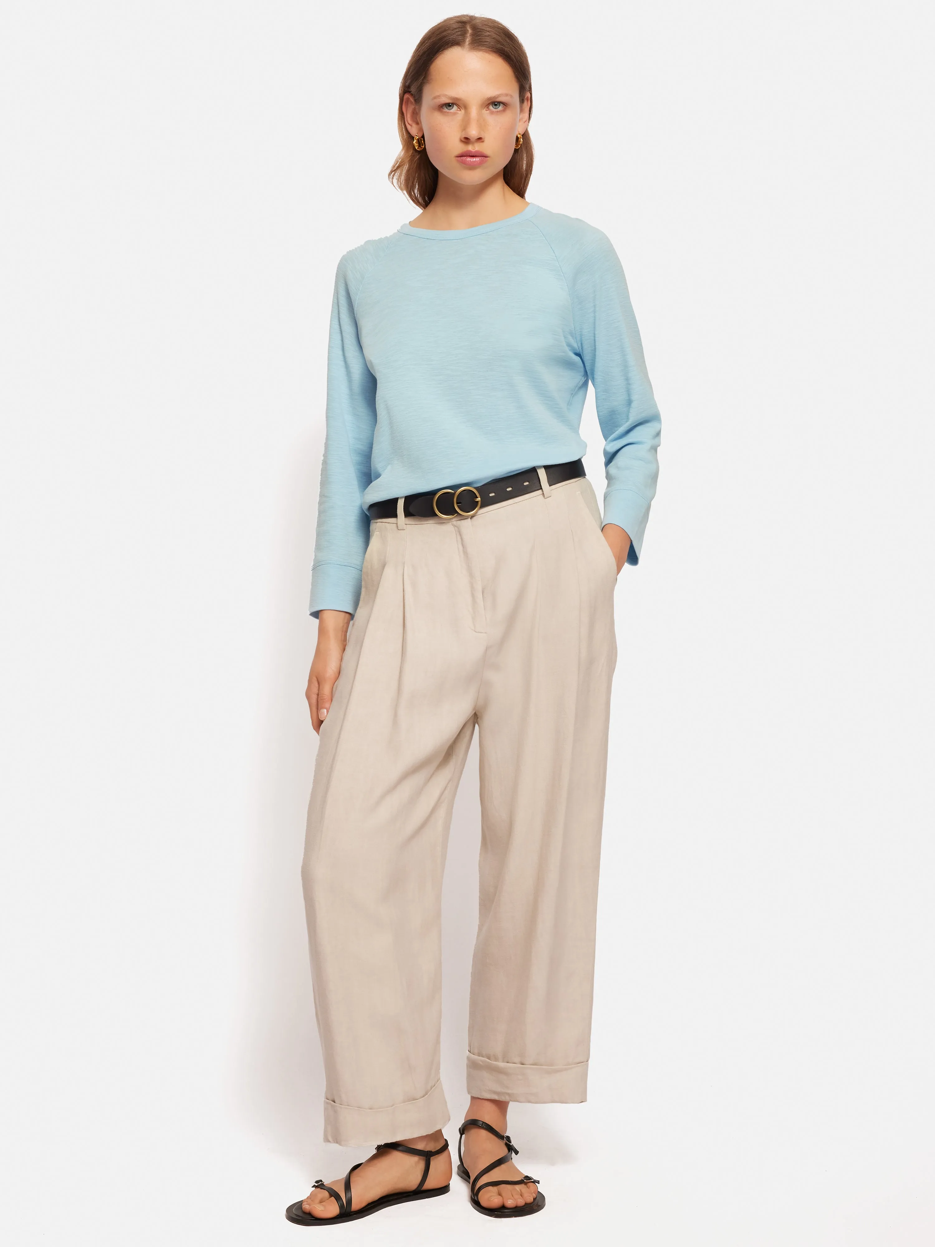 Cotton Luxe Raglan Tee | Cool Blue sold by Jigsaw product image thumbnail 5