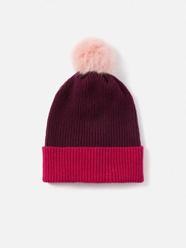Faux Fur Pom Hat | Multi sold by Jigsaw