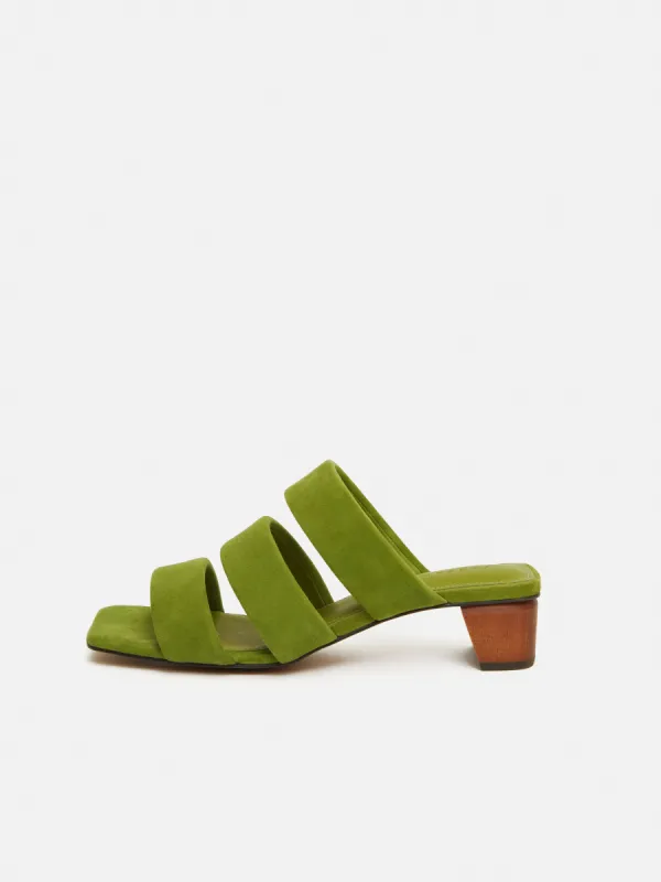 Henley Heeled Sandal | Green sold by Jigsaw