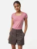 Supima Cotton Scoop Neck Tee | Pink sold by Jigsaw