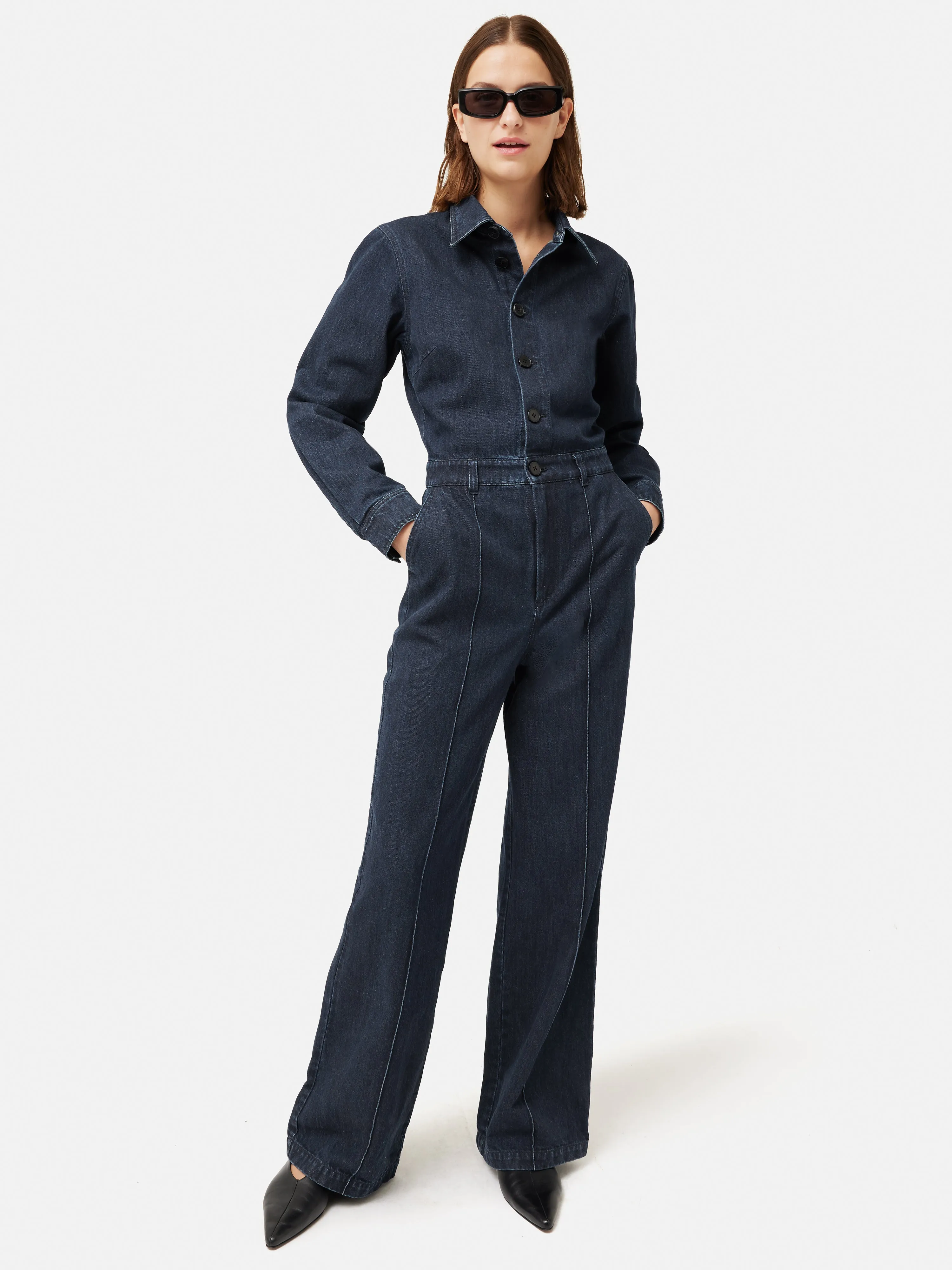 Tailored Denim Jumpsuit | Indigo sold by Jigsaw product image thumbnail 4
