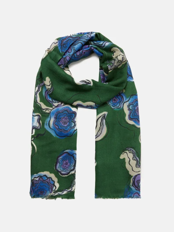Sharan Ranshi Wool Silk Scarf | Multi sold by Jigsaw