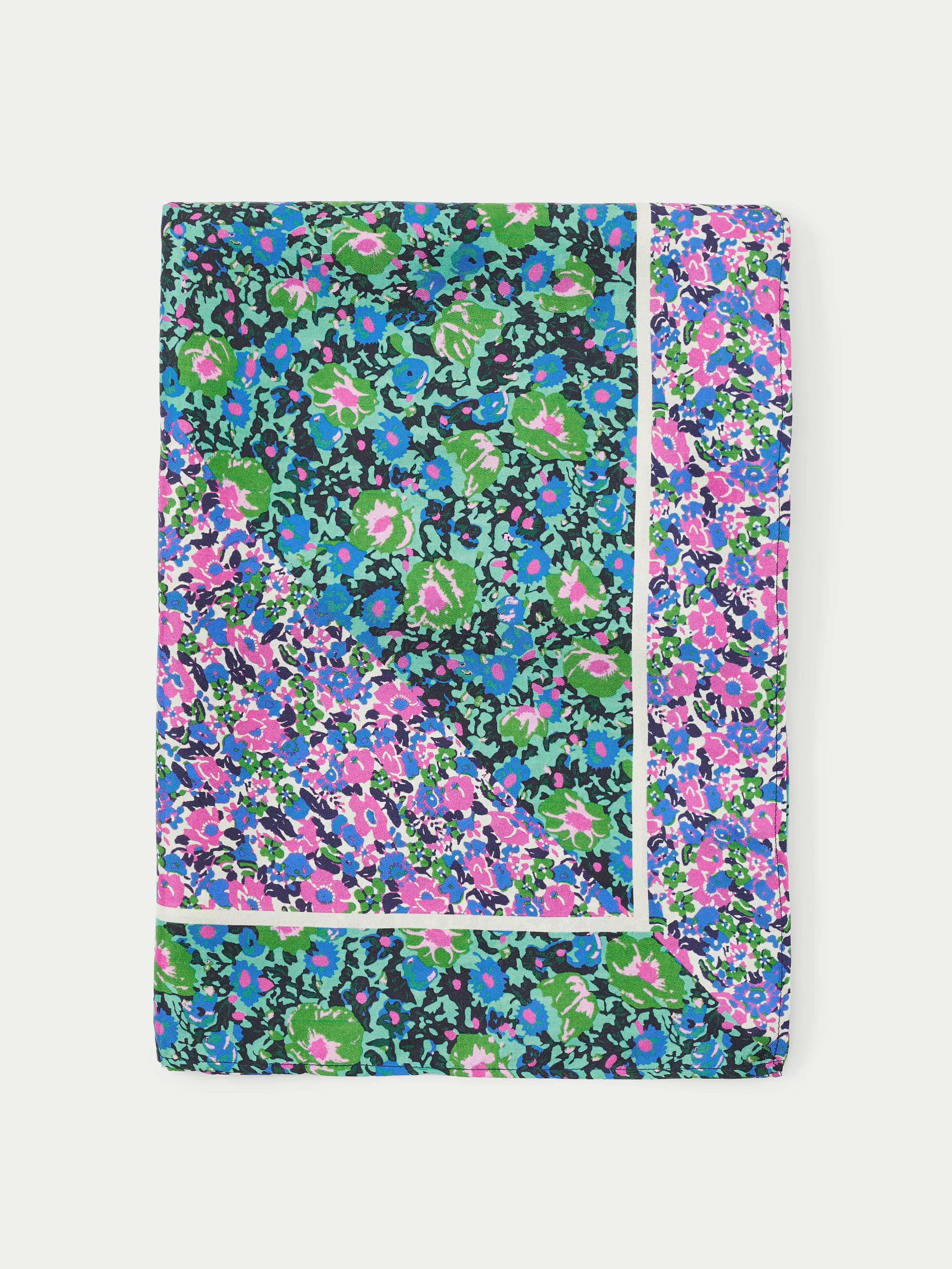 Vintage Poppy Mix Silk Scarf | Blue sold by Jigsaw product image thumbnail 3