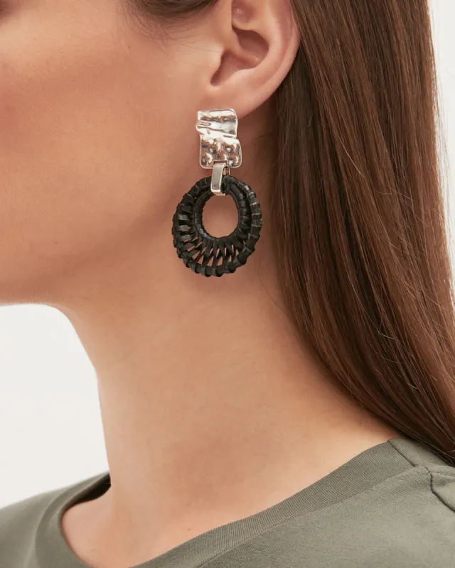 Raffia Drop Earrings | Silver sold by Jigsaw