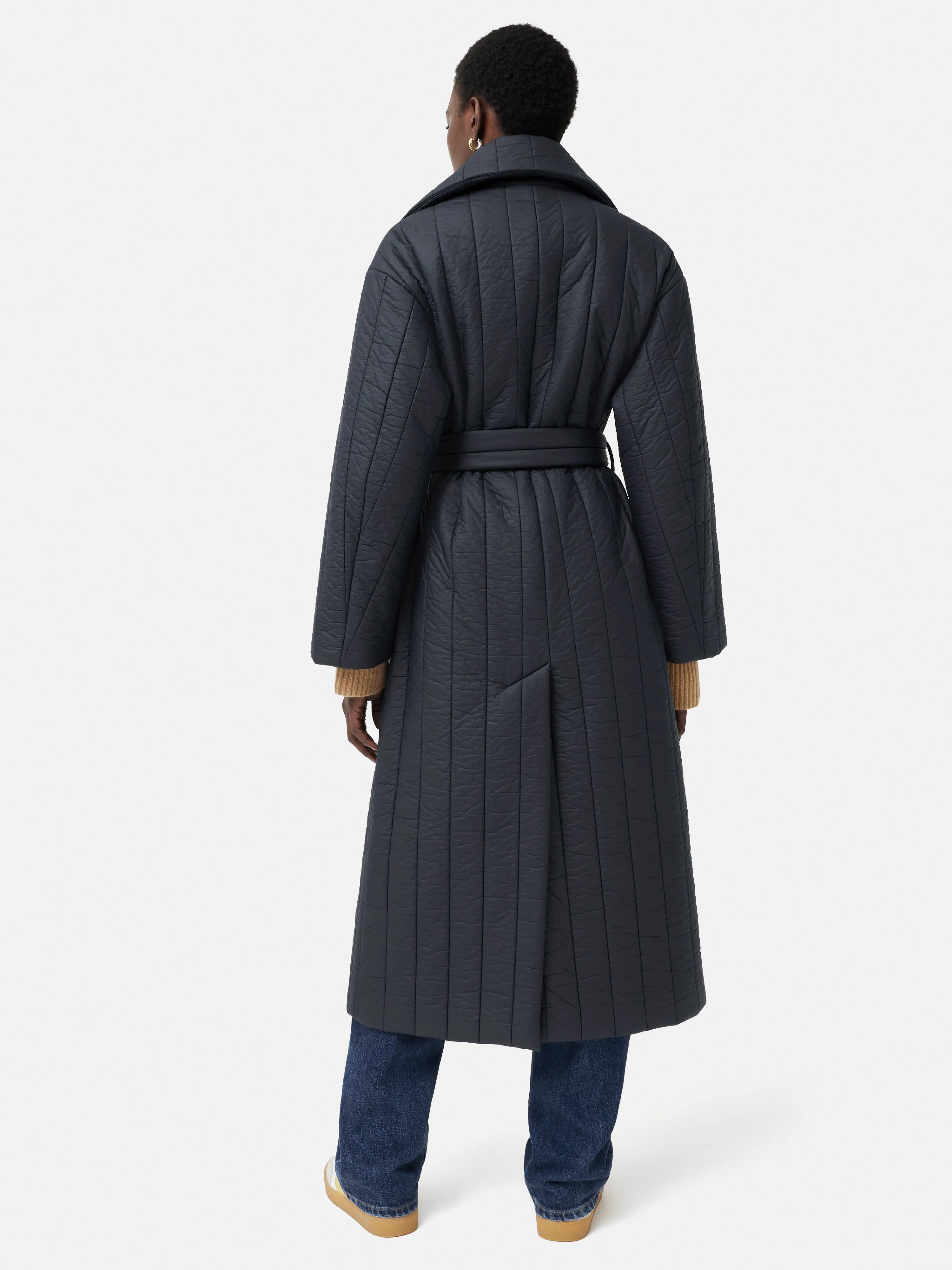 Freya Quilted Puffer Coat | Navy sold by Jigsaw product image thumbnail 5