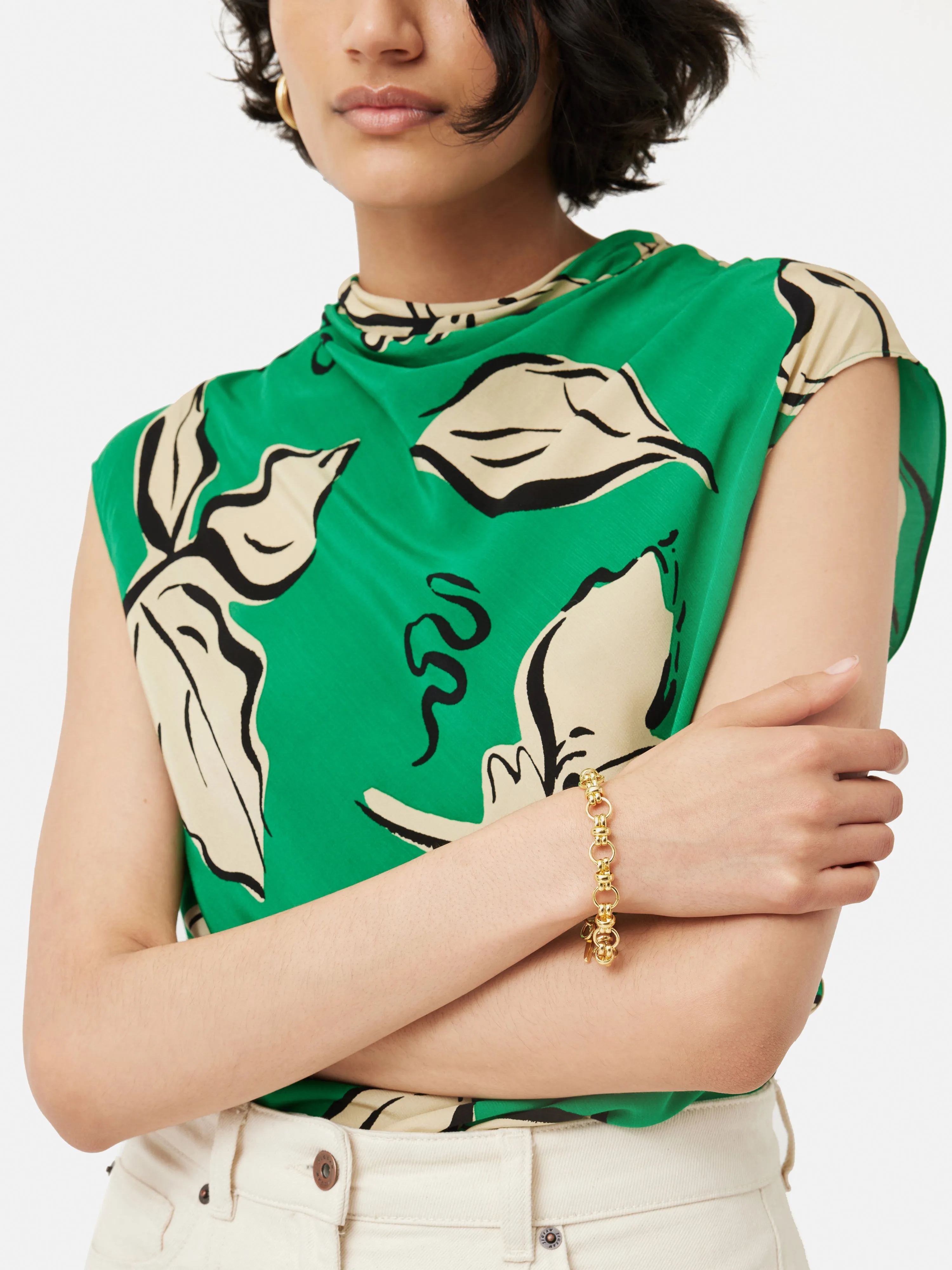 Round Chain Bracelet | Gold sold by Jigsaw product image thumbnail 3