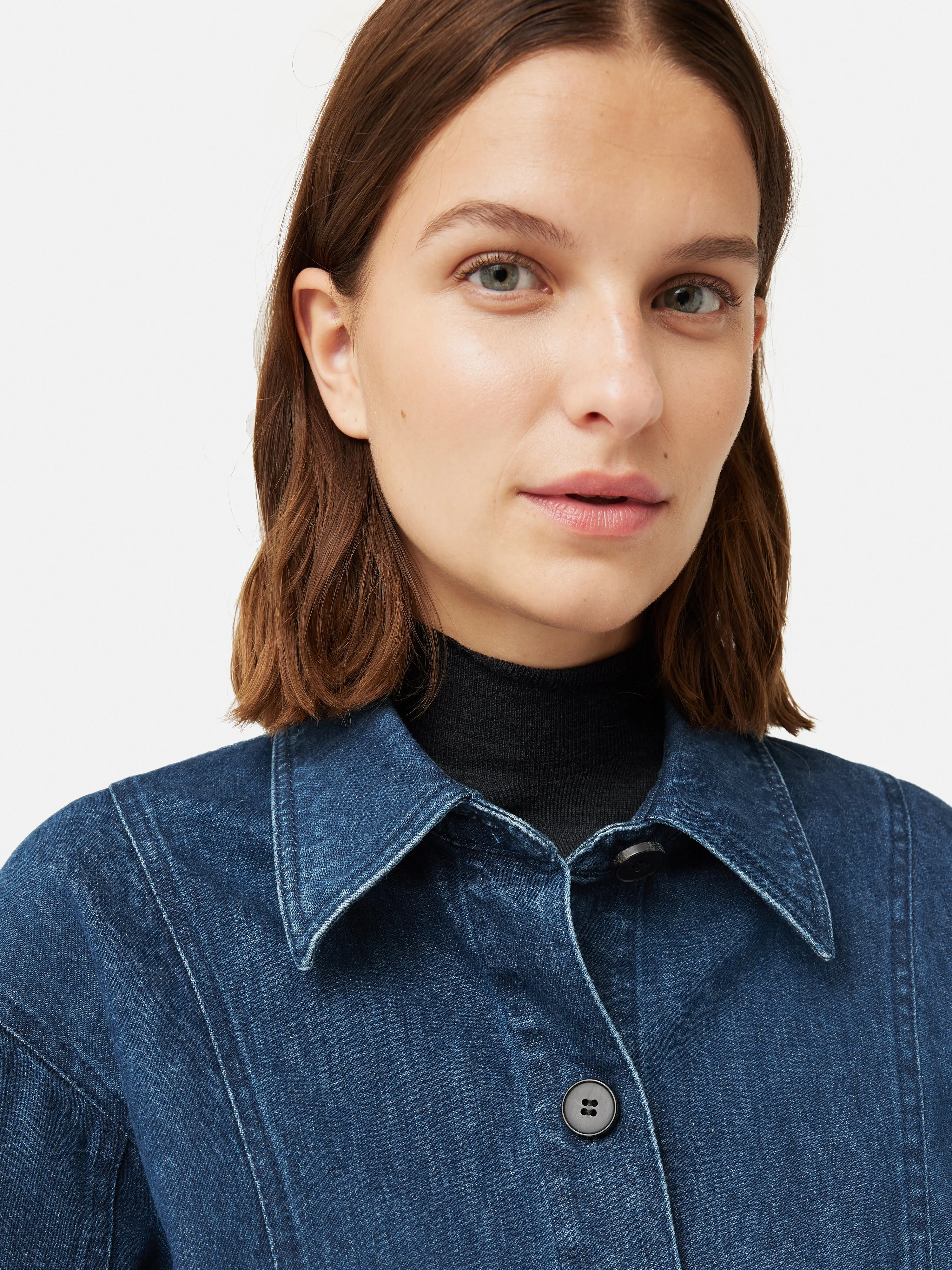 Denim Gathered Dress | Blue sold by Jigsaw product image thumbnail 2