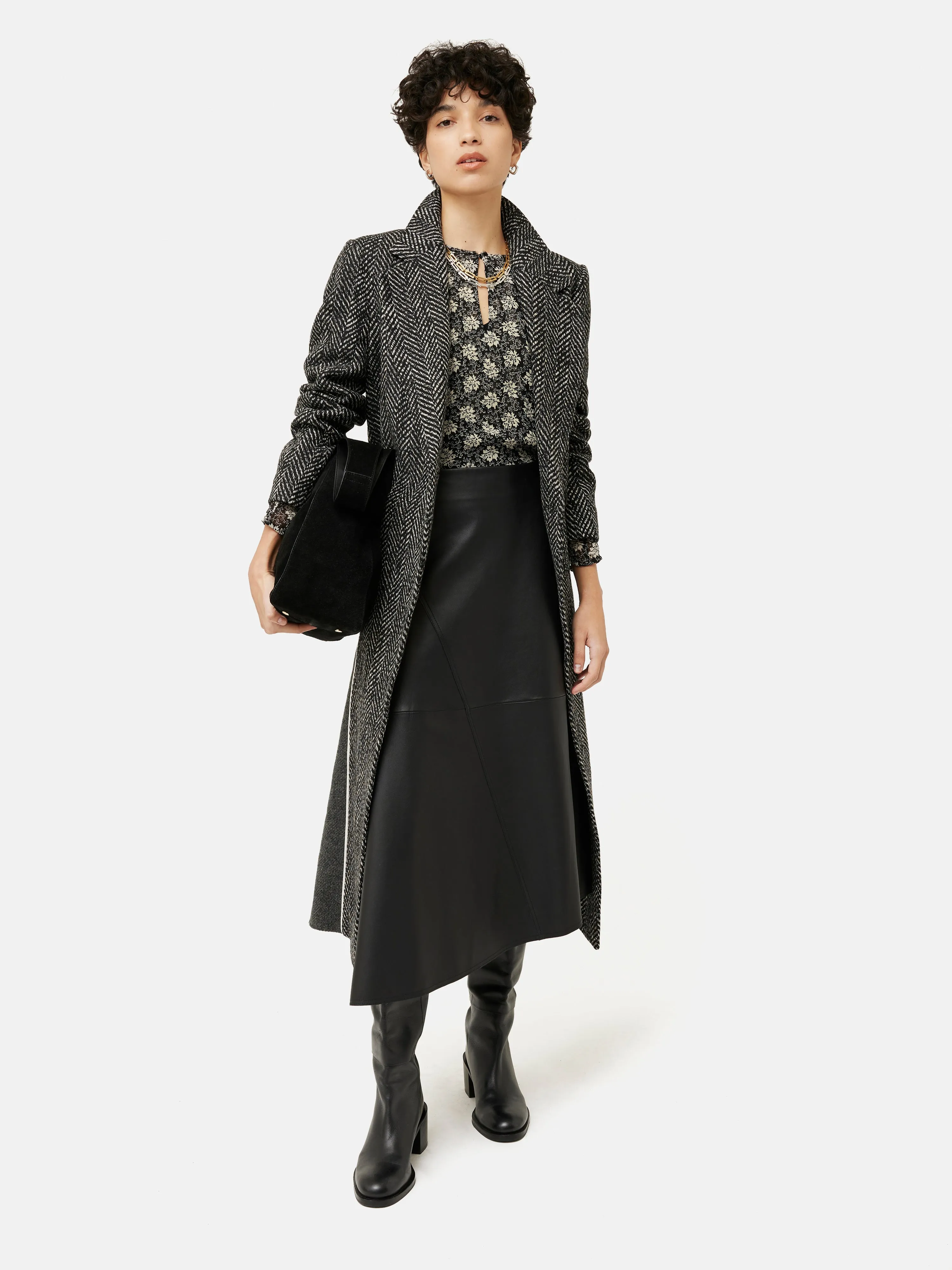 Block Leaf Crinkle Top | Black sold by Jigsaw product image thumbnail 3