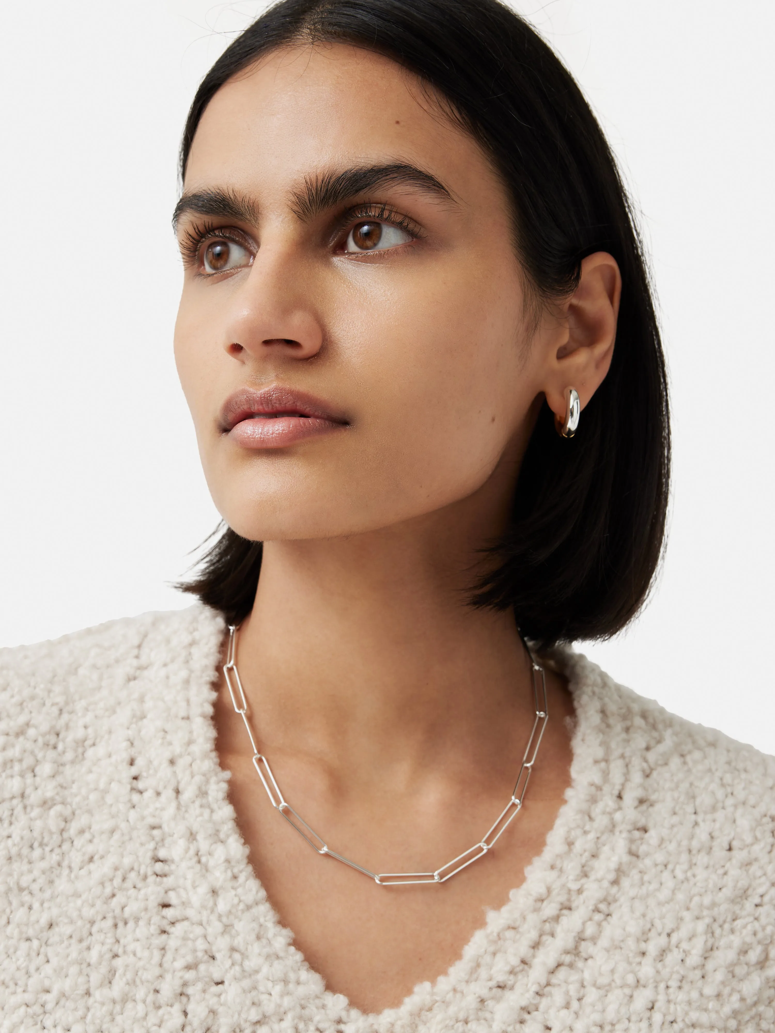 Paper Clip Chain Necklace | Silver sold by Jigsaw product image thumbnail 2