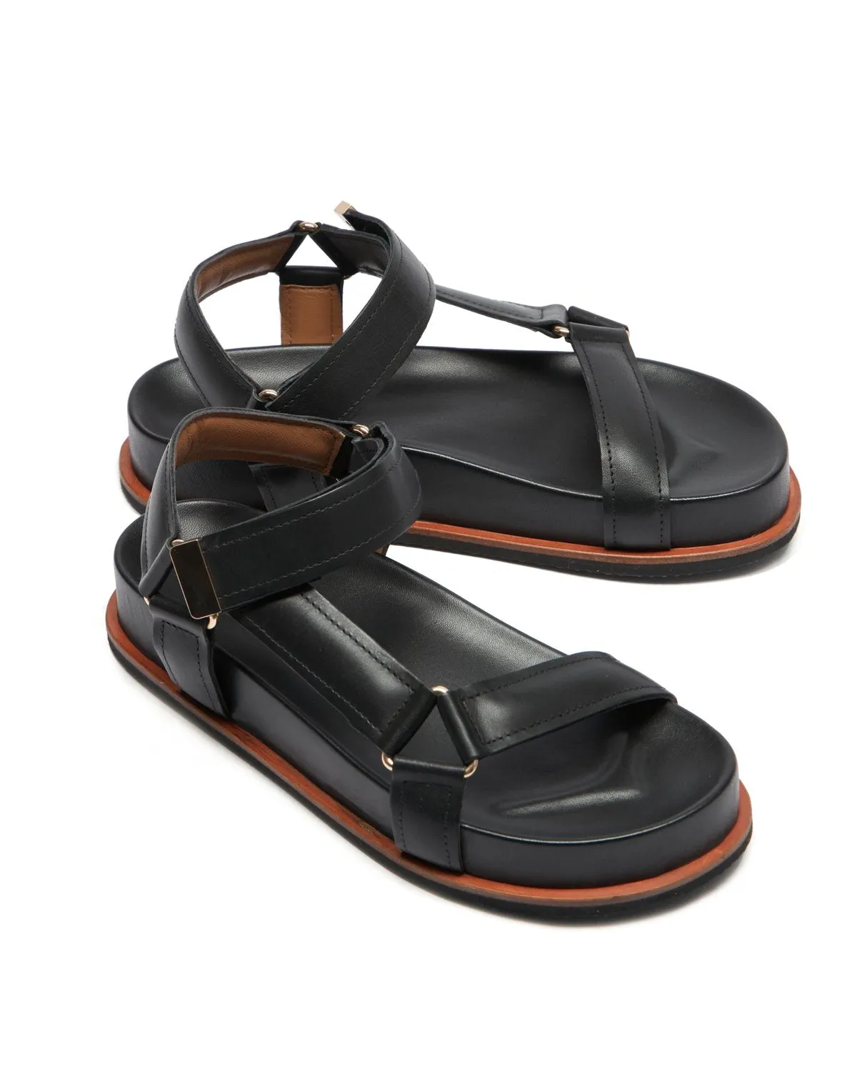 Ava Leather Footbed Sandal | Black sold by Jigsaw product image thumbnail 4