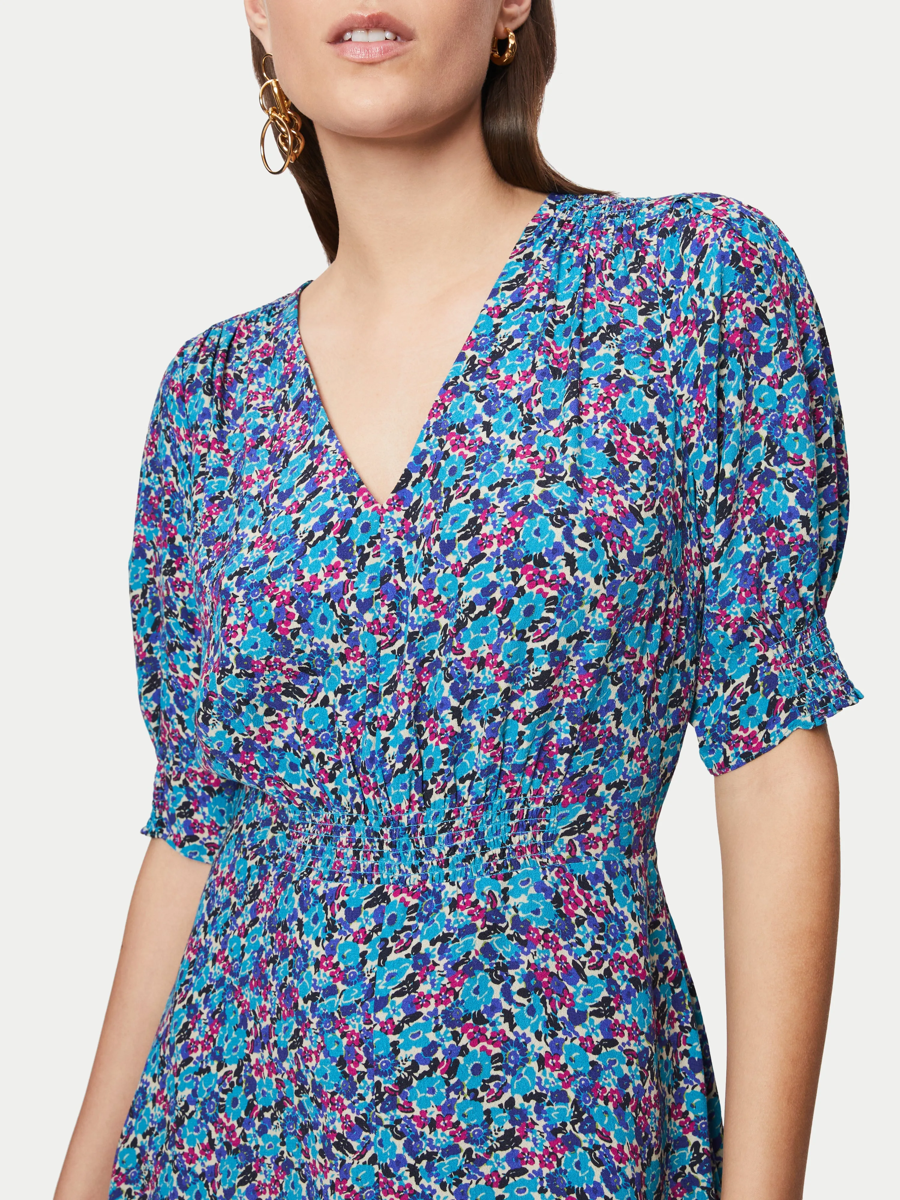 Vintage Ditsy Tea Dress | Blue sold by Jigsaw product image thumbnail 2