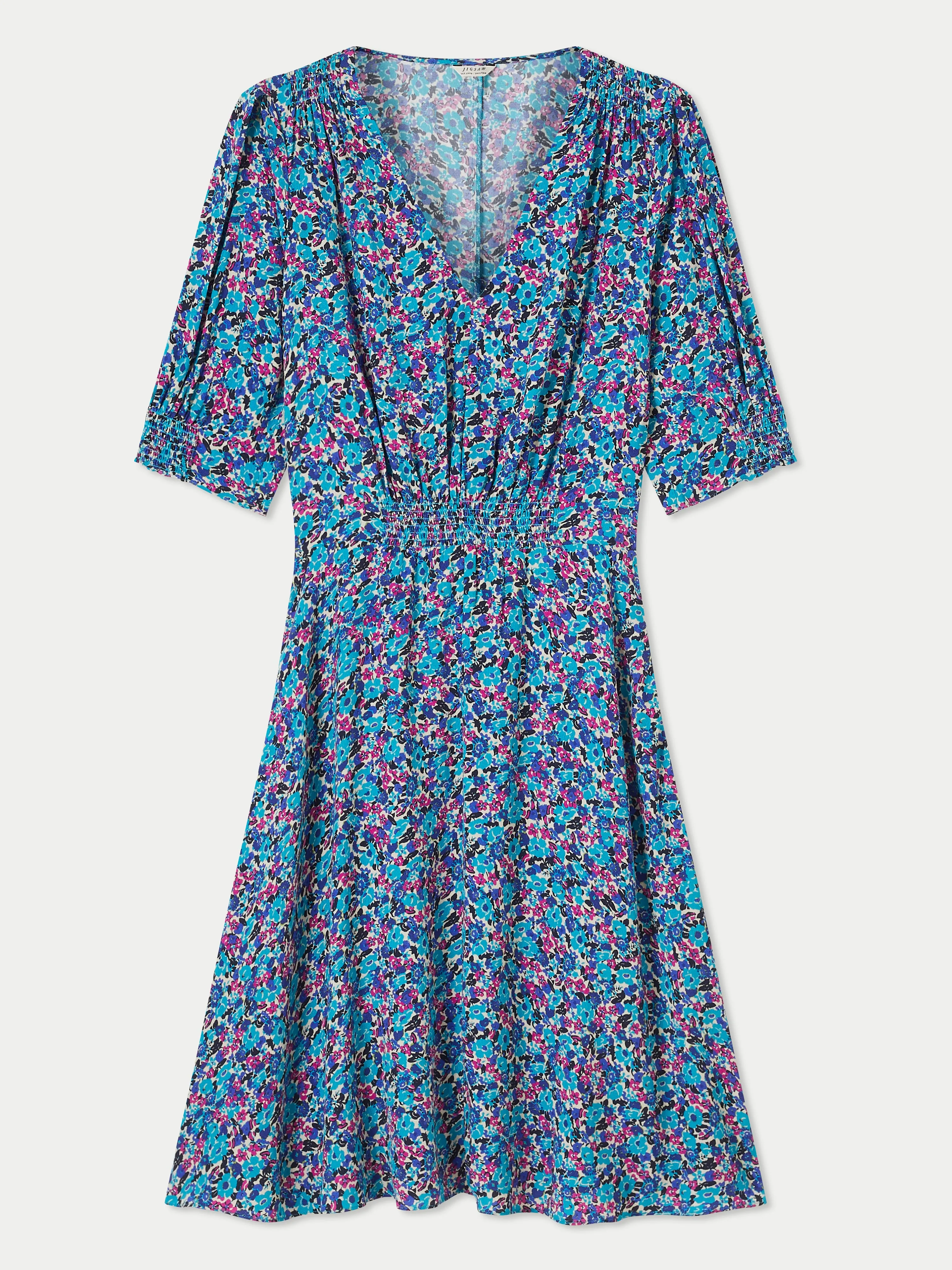 Vintage Ditsy Tea Dress | Blue sold by Jigsaw product image thumbnail 5