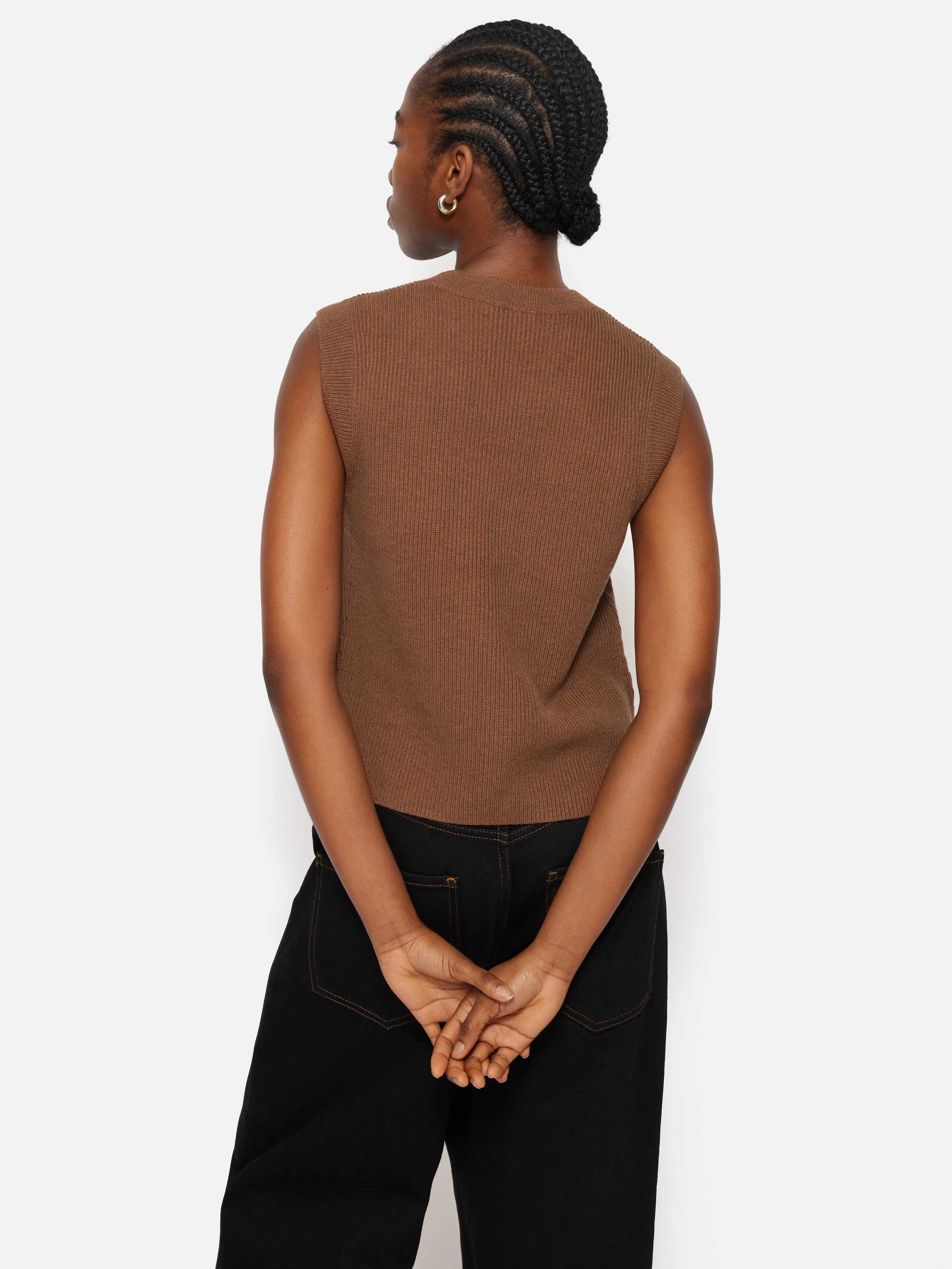 Cotton Blend Crew Tank | Toffee sold by Jigsaw product image thumbnail 5