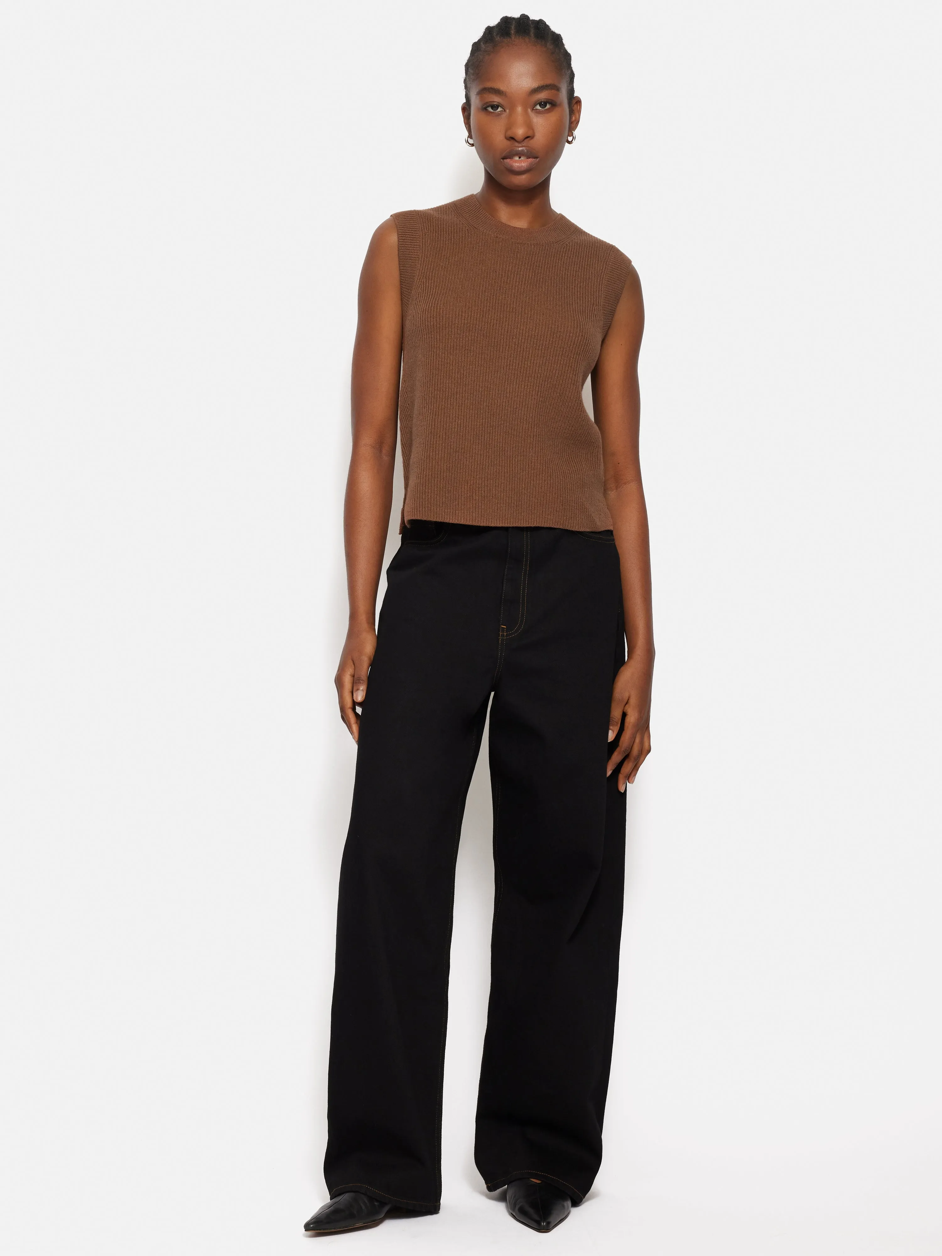 Cotton Blend Crew Tank | Toffee sold by Jigsaw product image thumbnail 4