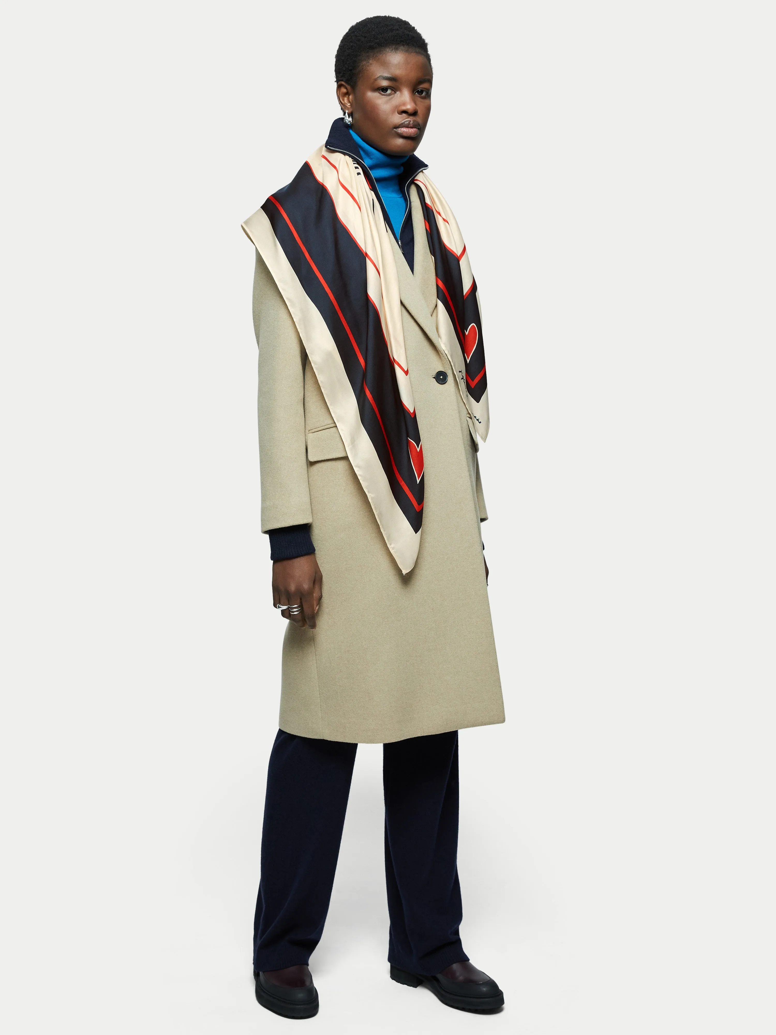 Mine Silk Scarf | Cream sold by Jigsaw product image thumbnail 5