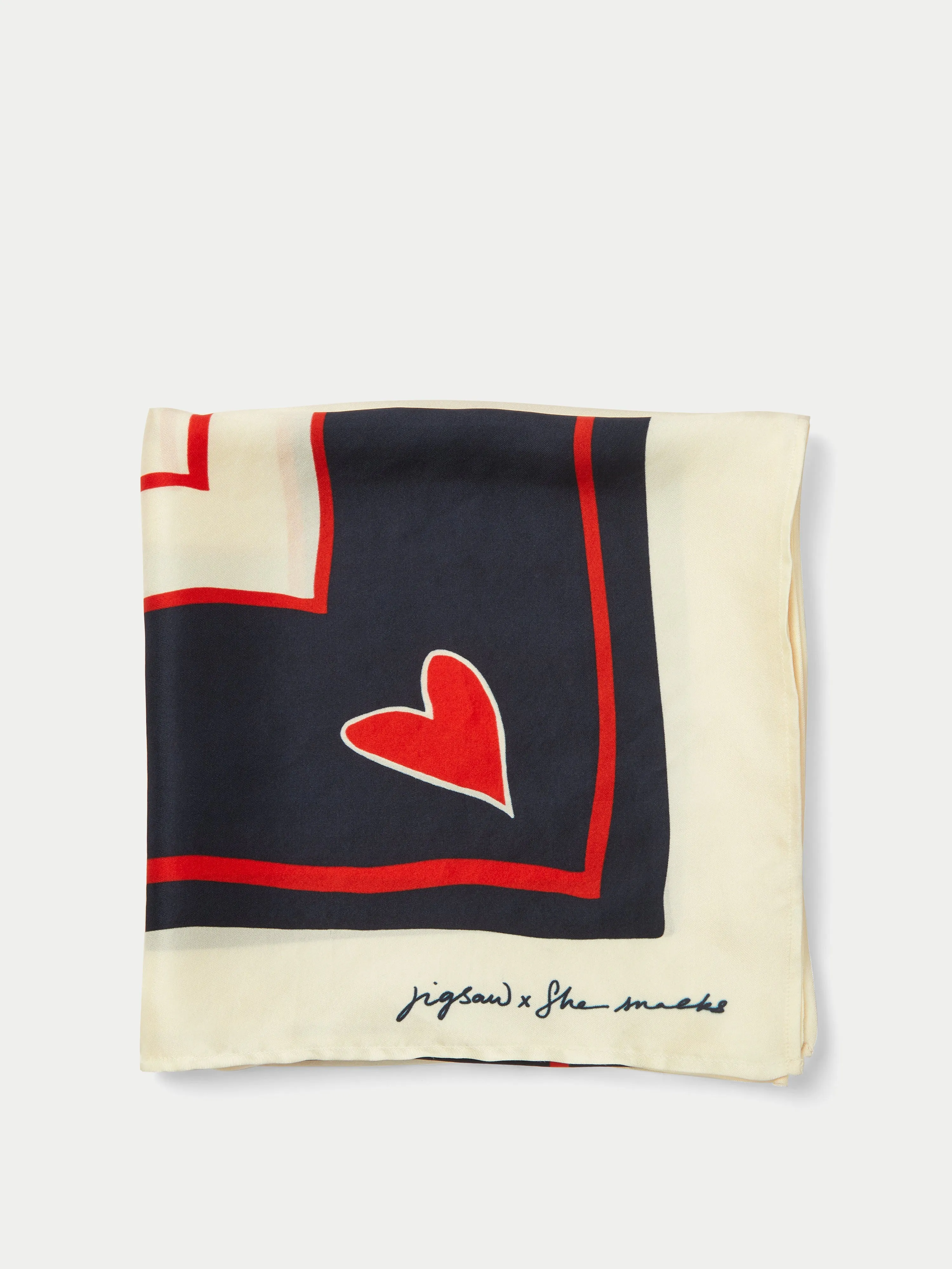 Mine Silk Scarf | Cream sold by Jigsaw product image thumbnail 2