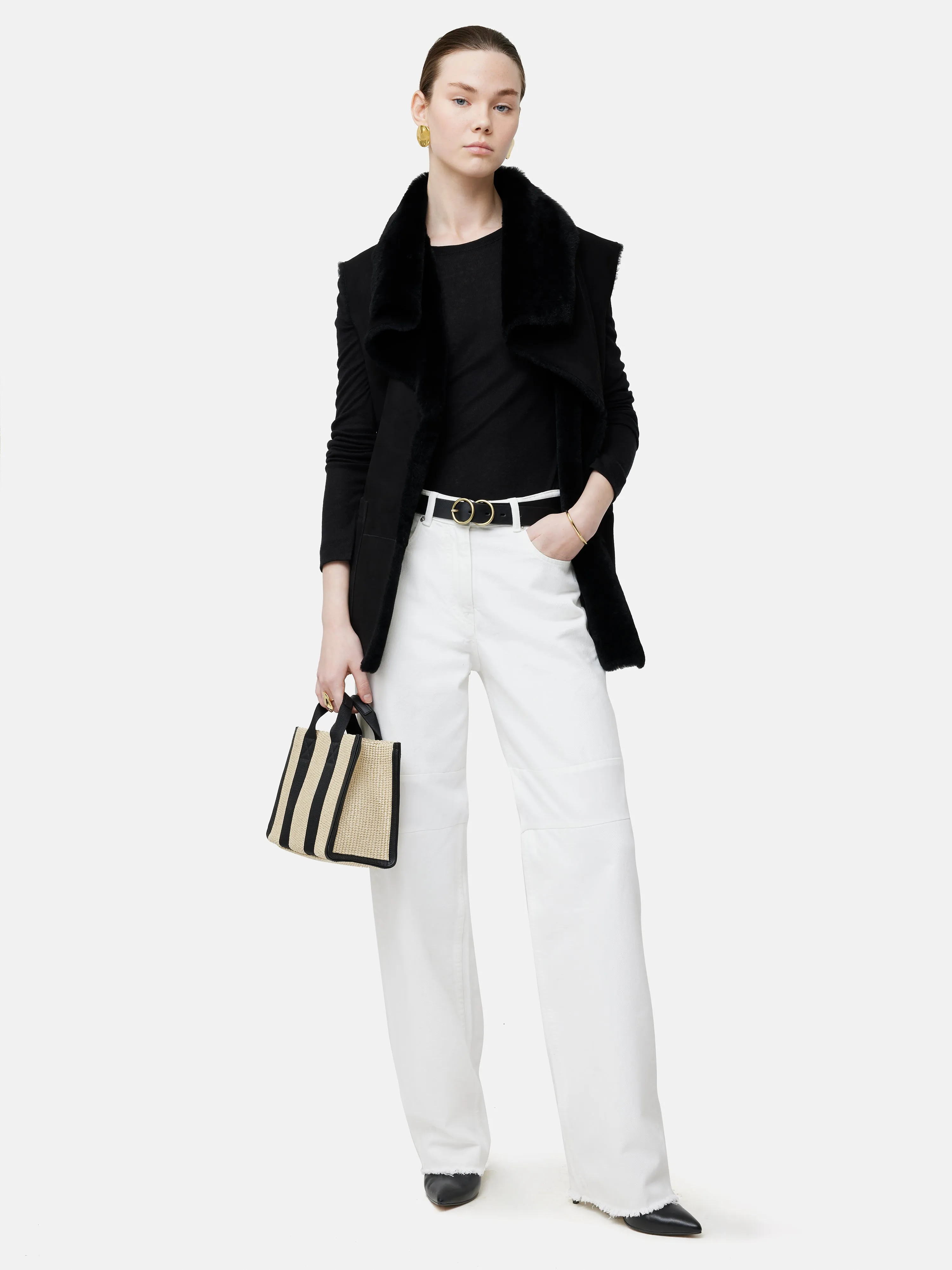 Tencel Wool Long Sleeve Top | Black sold by Jigsaw product image thumbnail 3