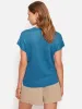 Linen V Neck Tee | Blue sold by Jigsaw