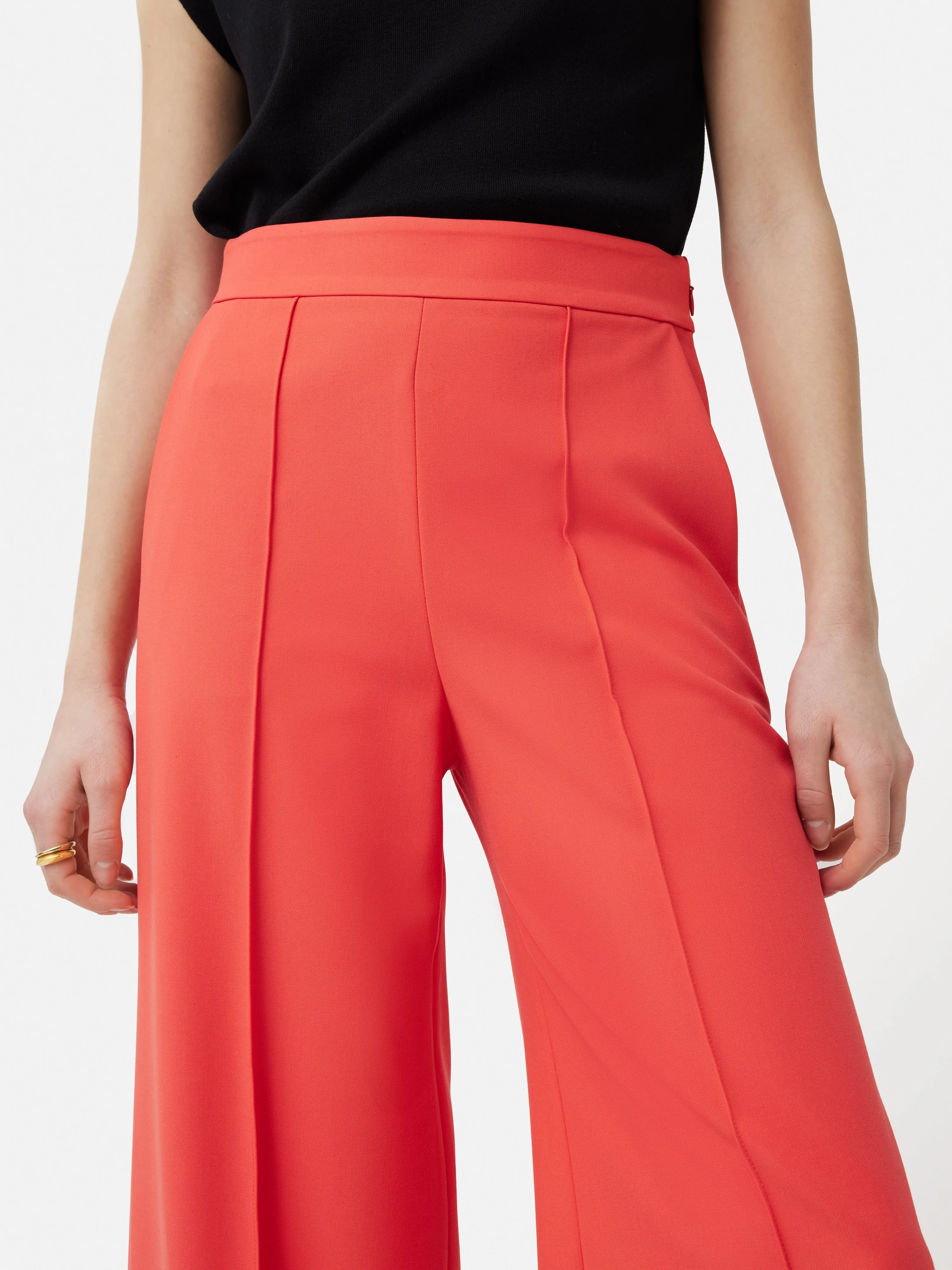 Italian Modern Crepe Sailor Trouser | Coral sold by Jigsaw product image thumbnail 4