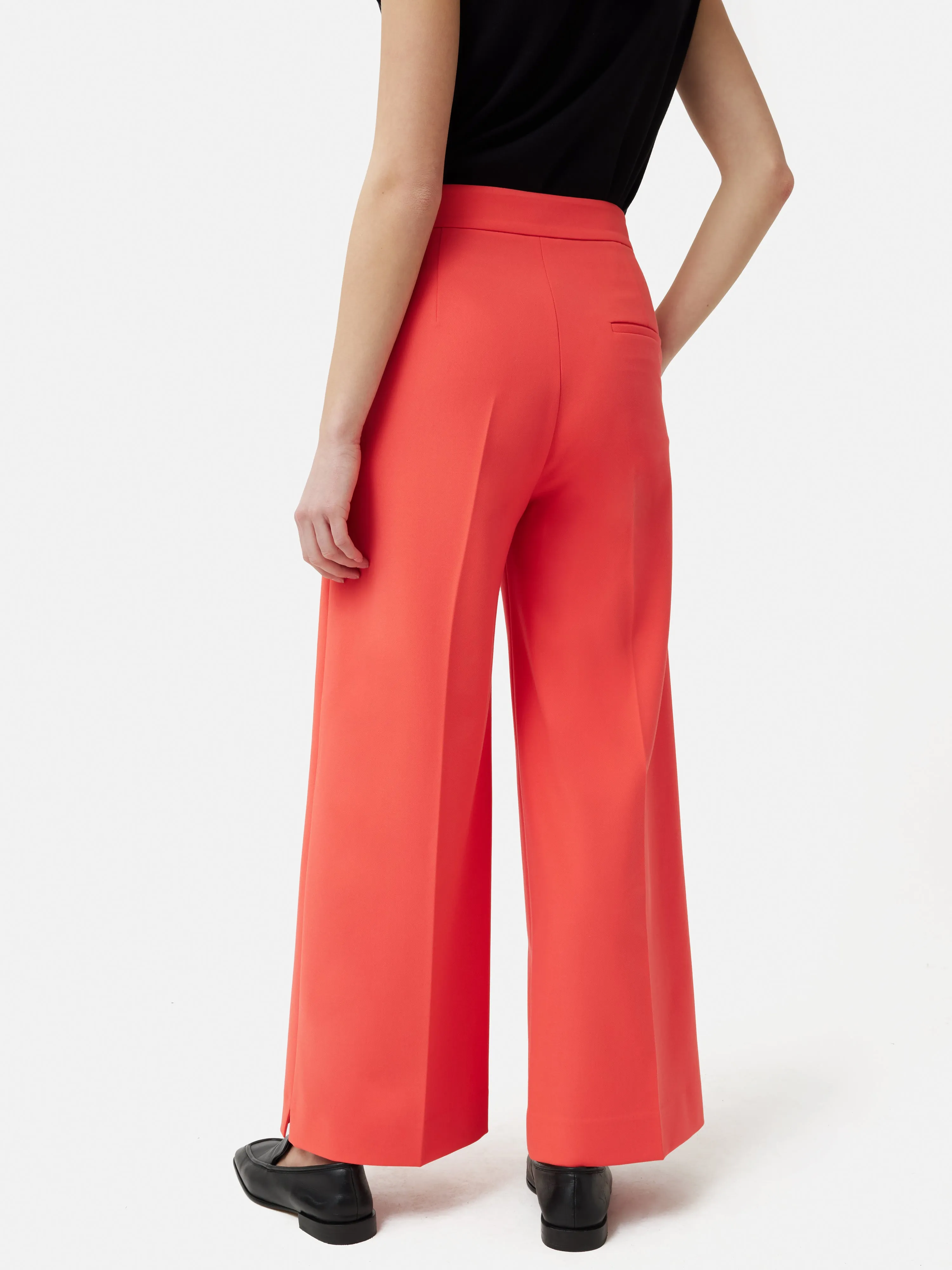 Italian Modern Crepe Sailor Trouser | Coral sold by Jigsaw product image thumbnail 5