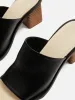 Coop Stacked Heel Leather Mule | Black sold by Jigsaw